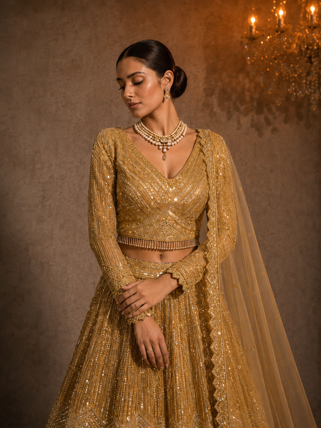 Sunehri Noor Lehenga