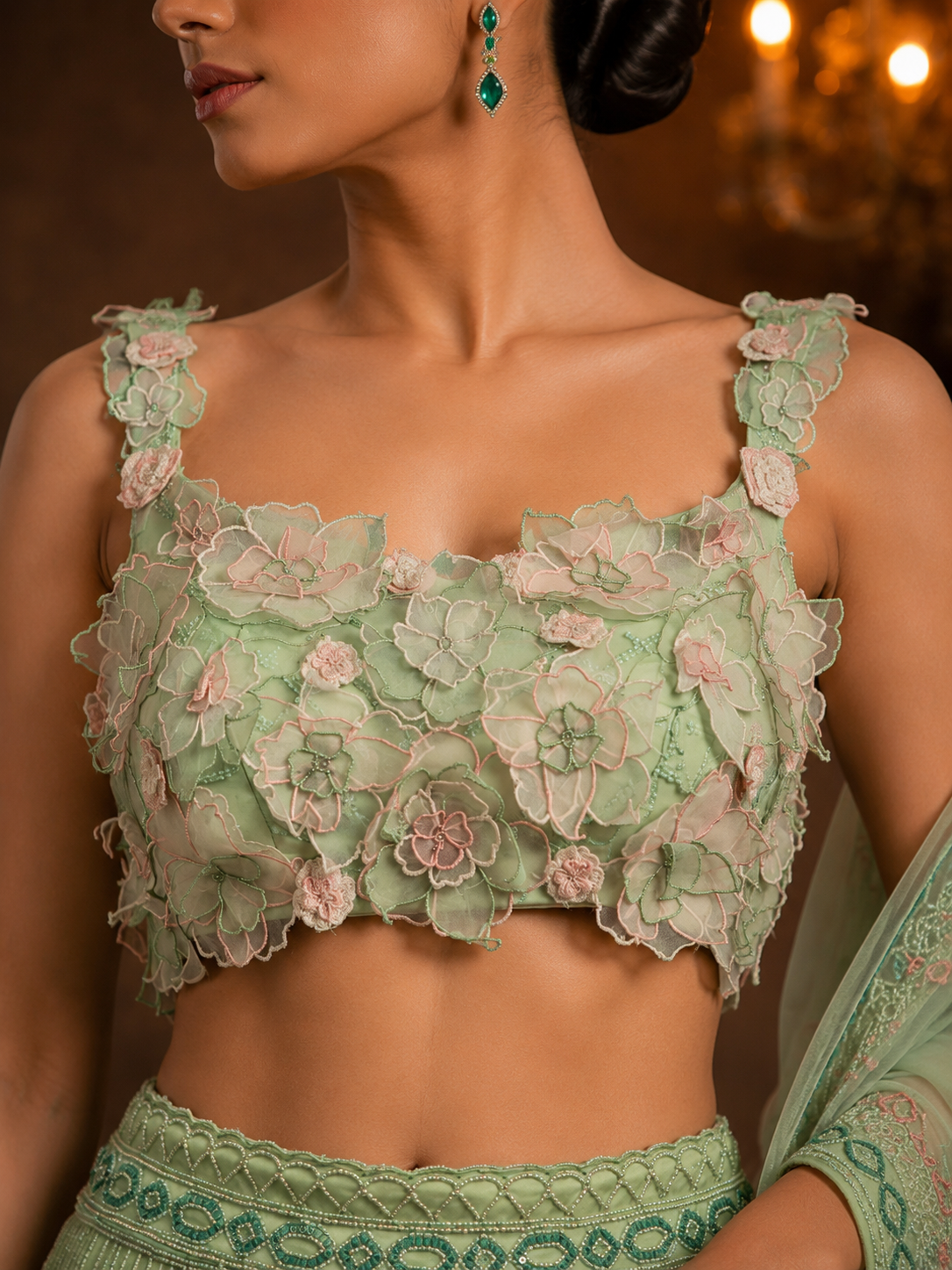 Mint Rosé Lehenga