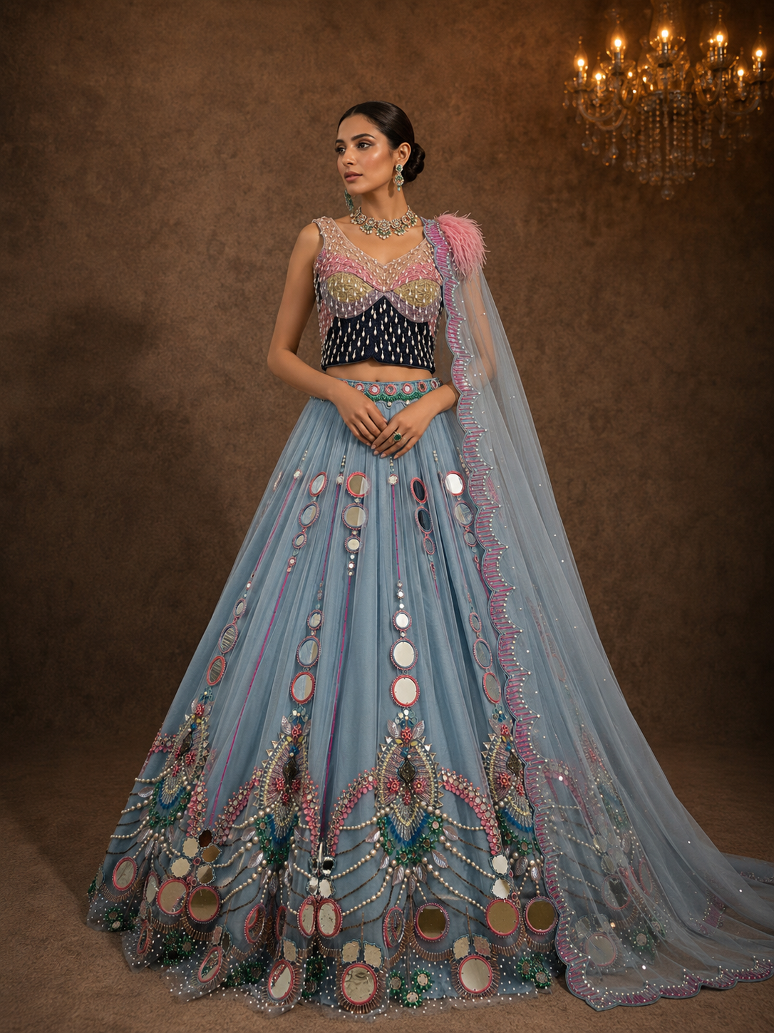 Celeste Prism Lehenga