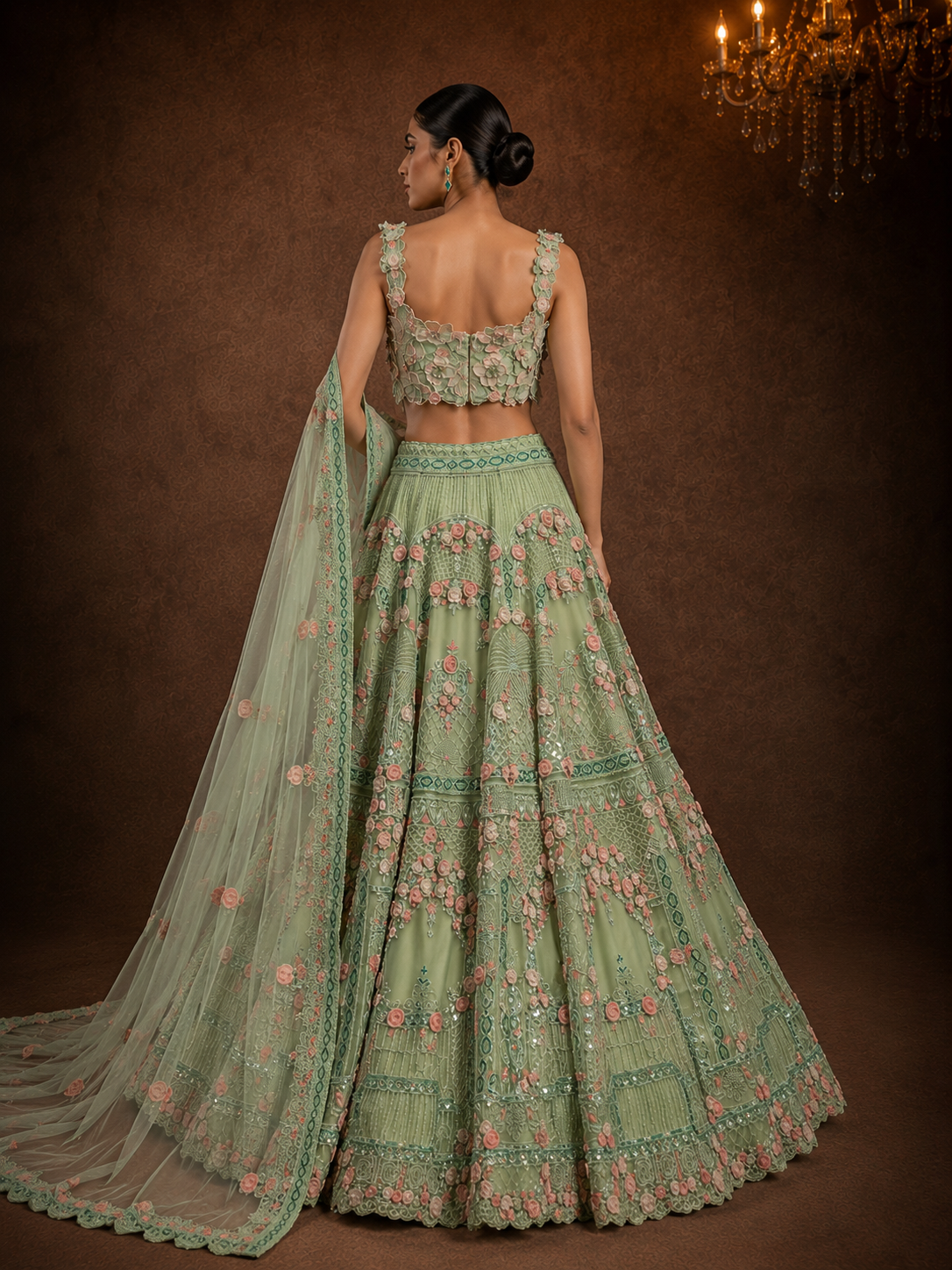 Mint Rosé Lehenga