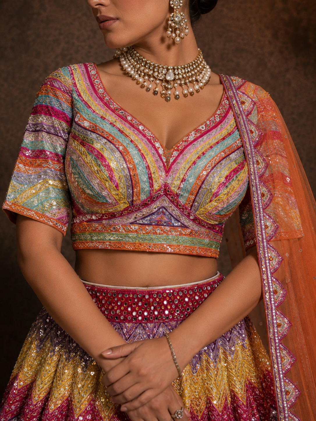 RANGREZ EMBELLISHED LEHENGA SET