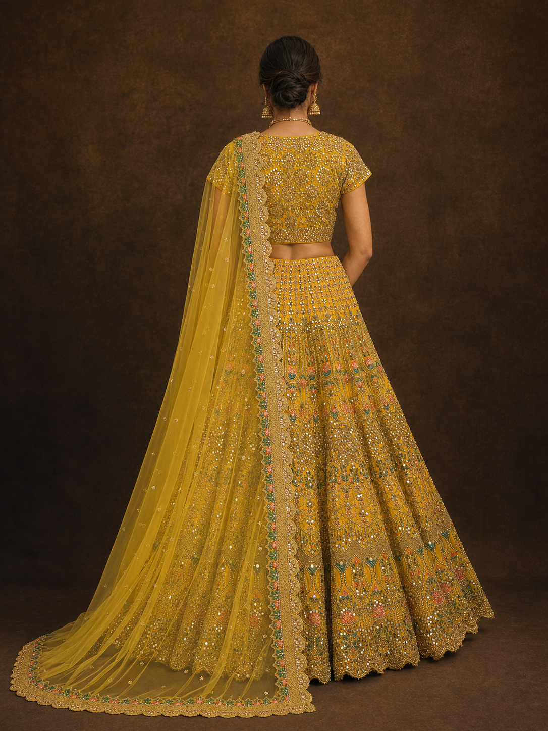 Zareen The Mustard Heritage Lehenga