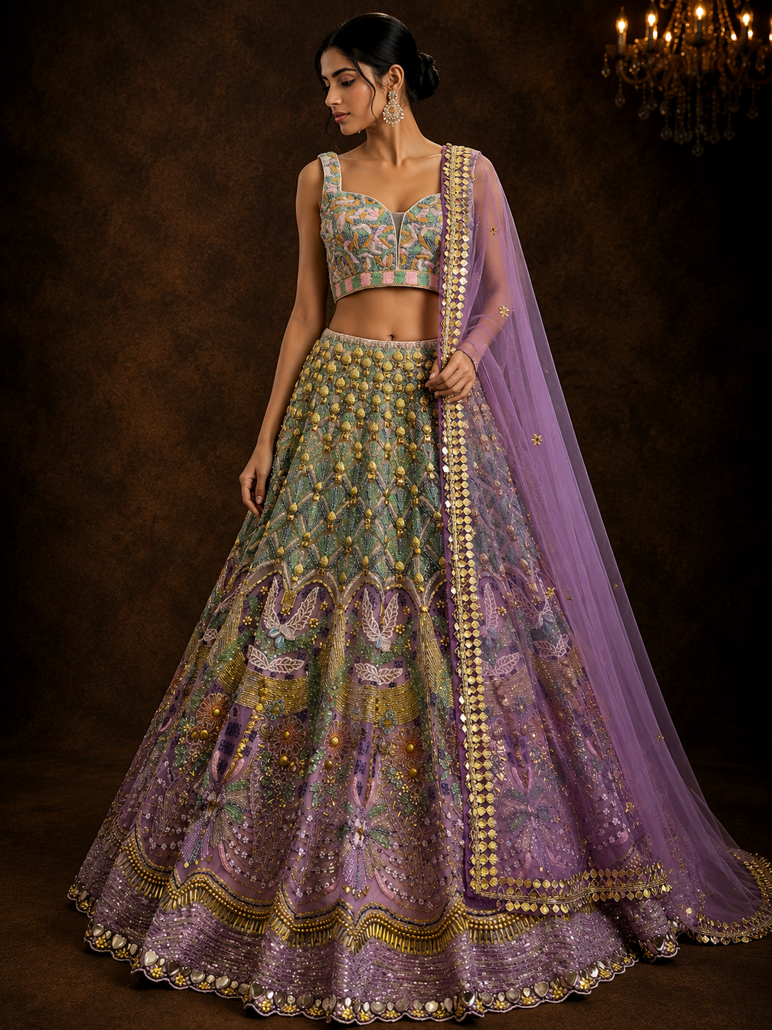 Lavender Élysée Lehenga