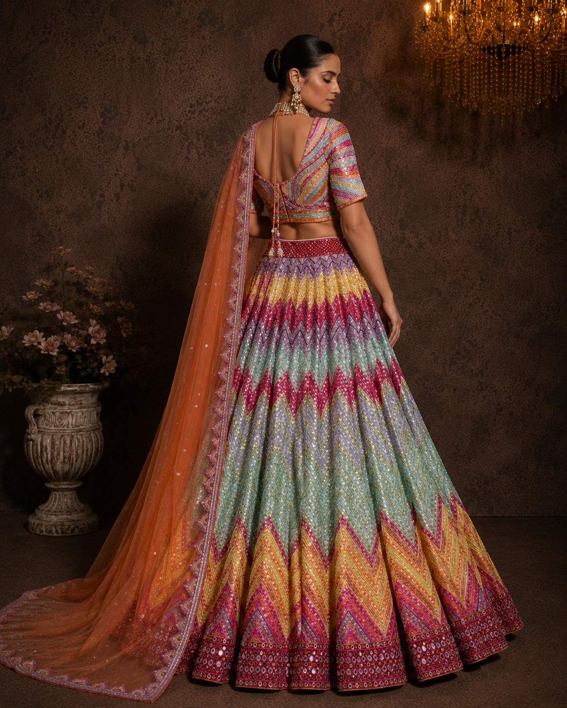 RANGREZ EMBELLISHED LEHENGA SET