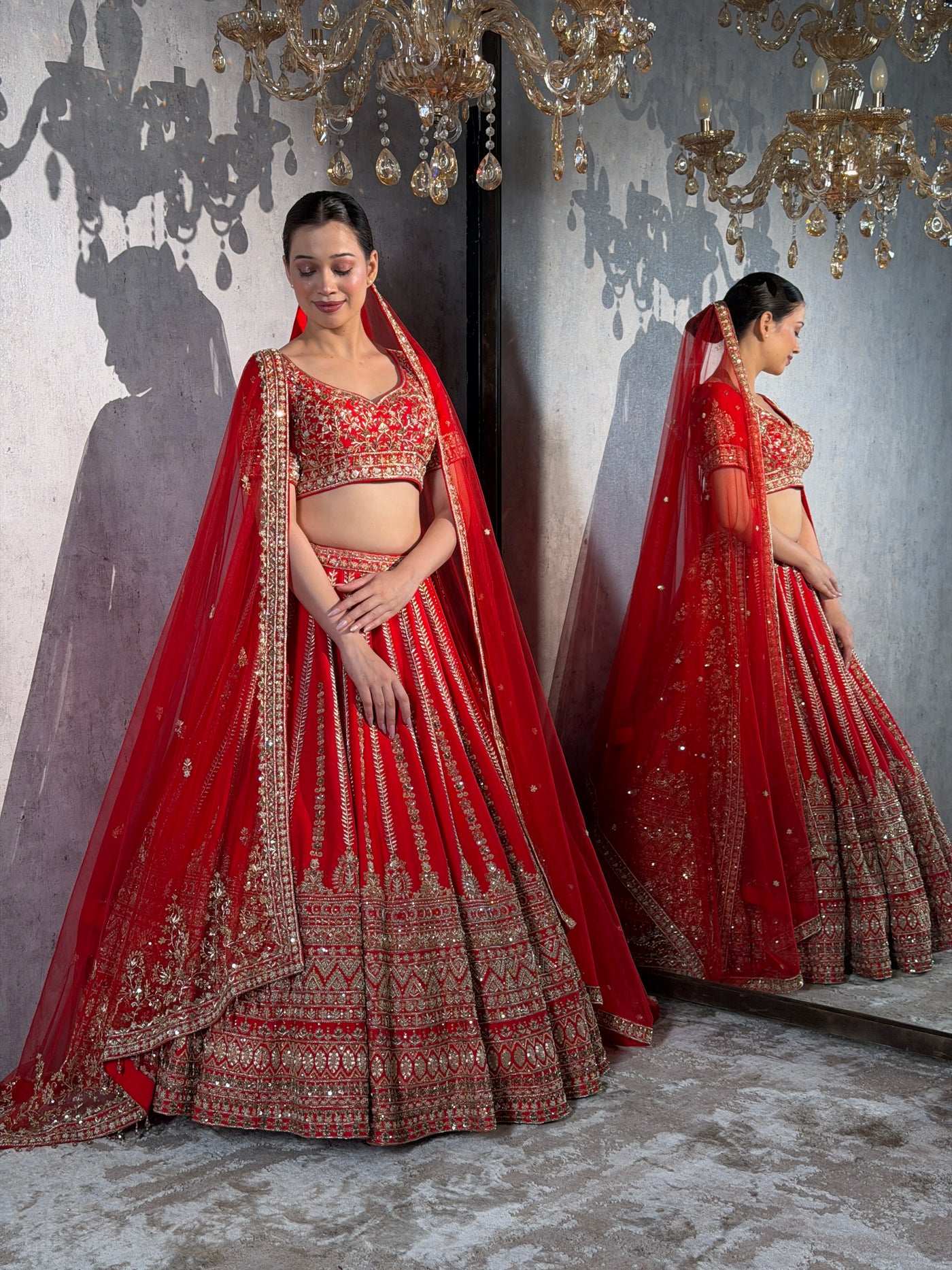 Vermillion Vera Lehenga