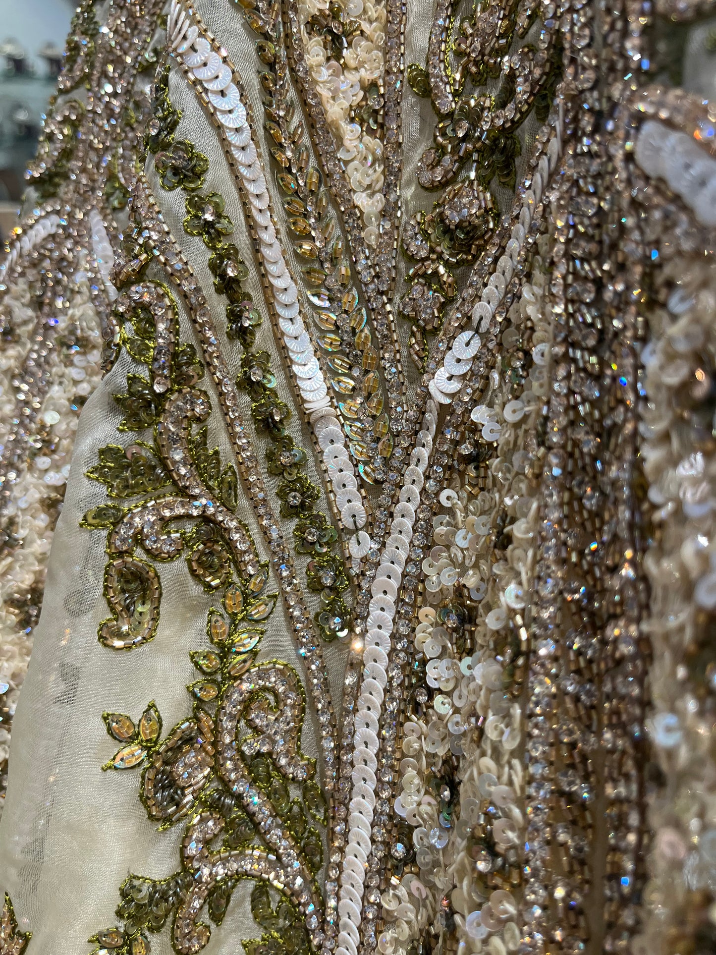 Champagne Gold Regal Bridal Lehenga Couture