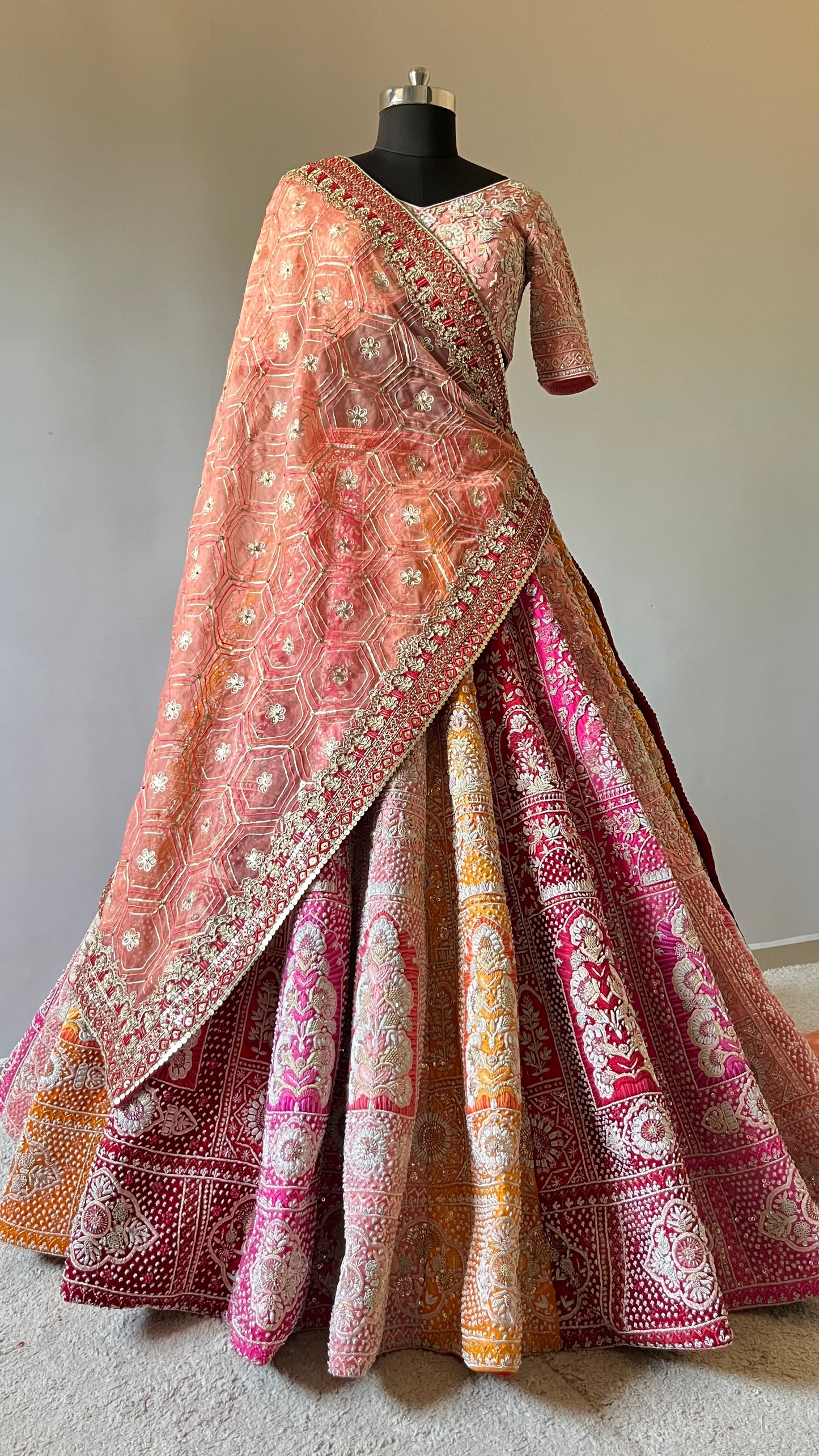 Gulnaar Heritage Panel Bridal Lehenga