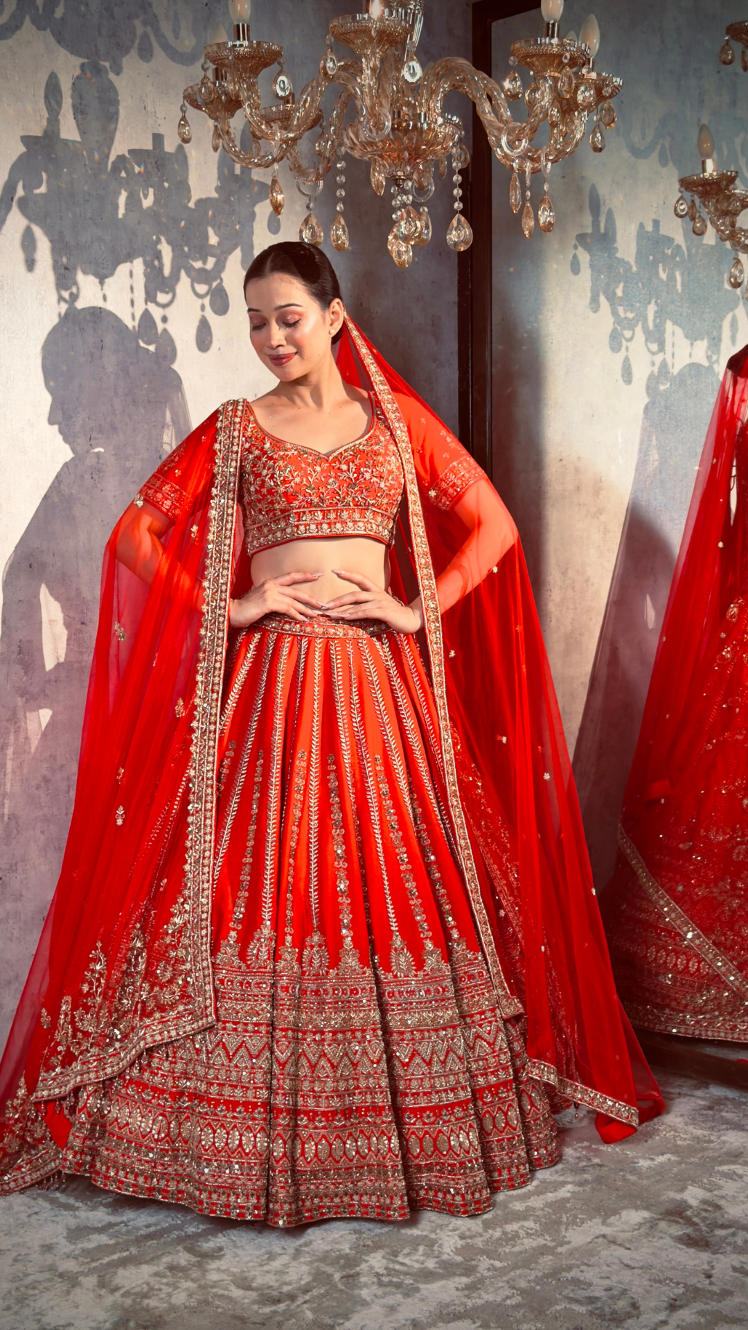 Vermillion Vera Lehenga
