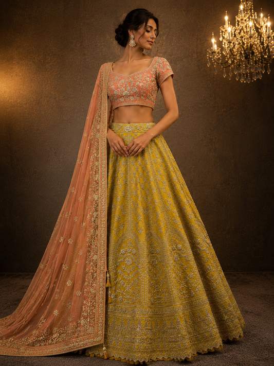 Saffron Blossom Lehenga