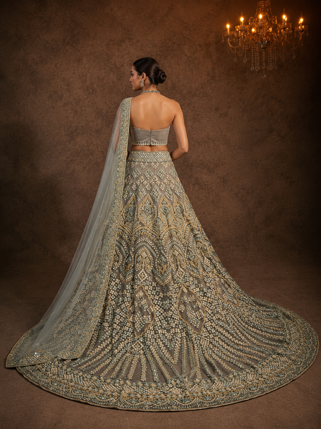 Moonstone Majesty Lehenga