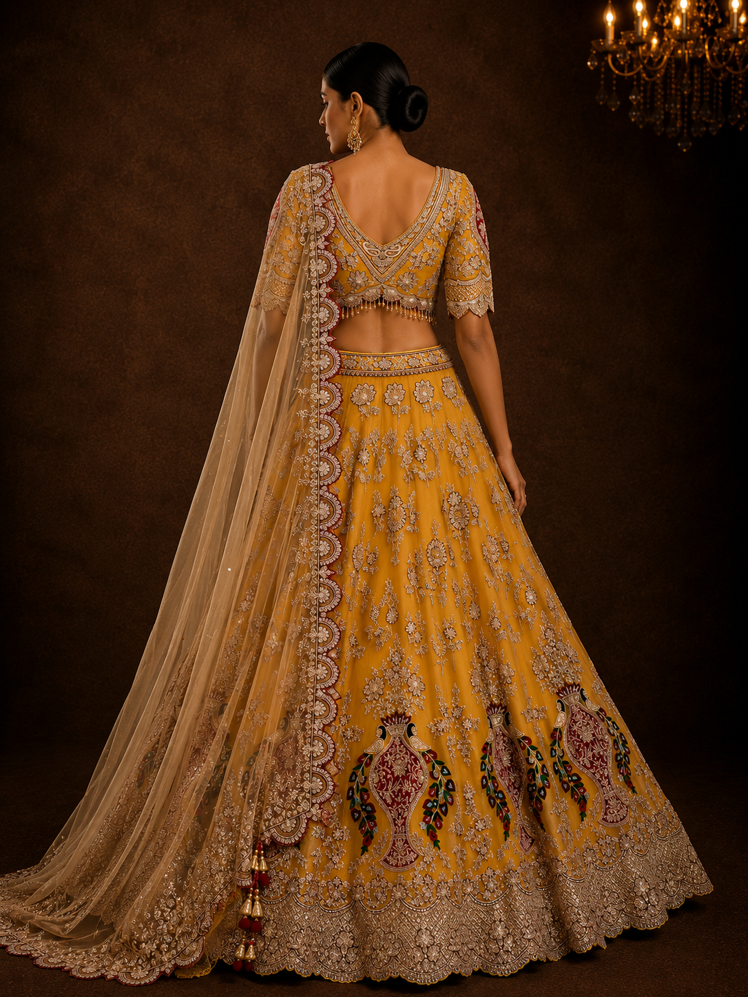 Amethyste Lavender Couture Bridal Lehenga