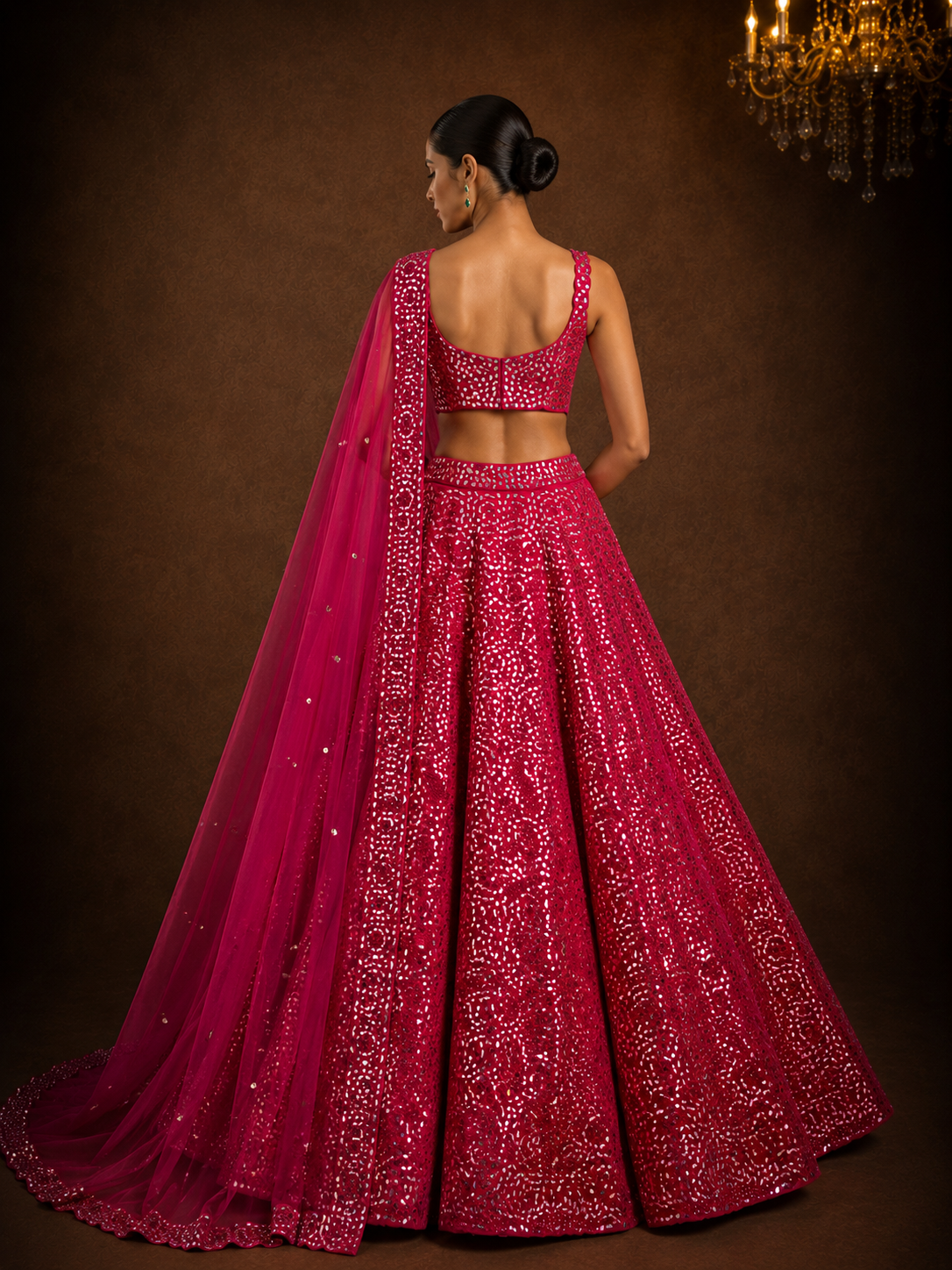 Crimson Mirage Lehenga