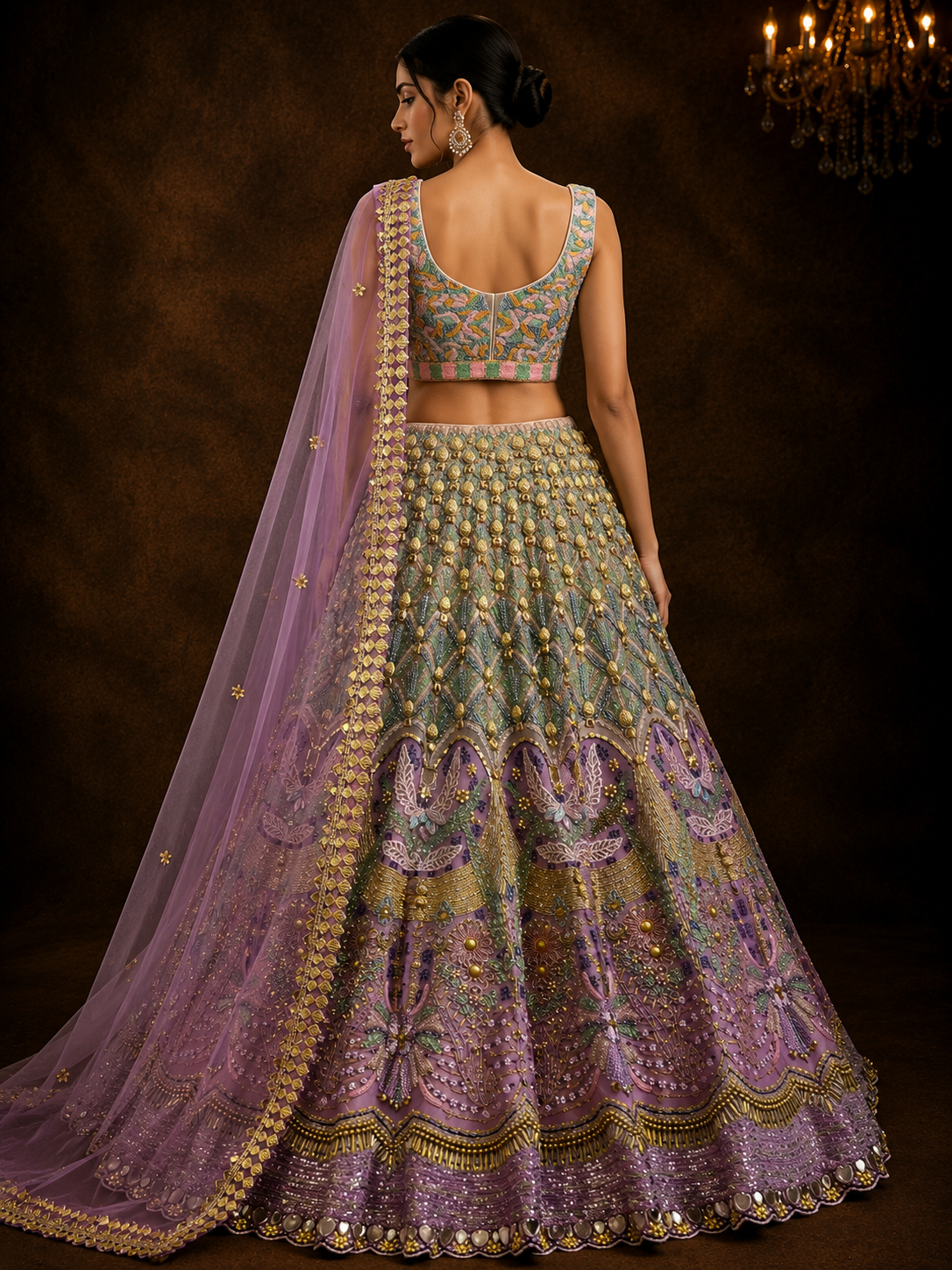 Lavender Élysée Lehenga