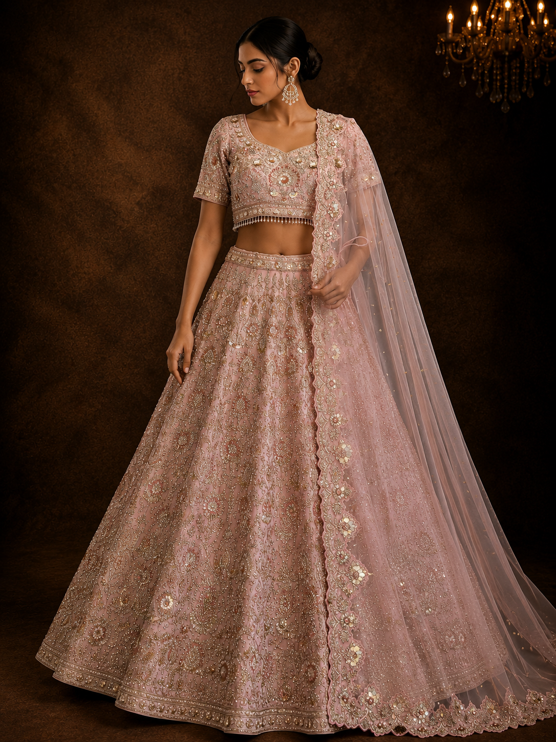 Rosé Éclat Lehenga