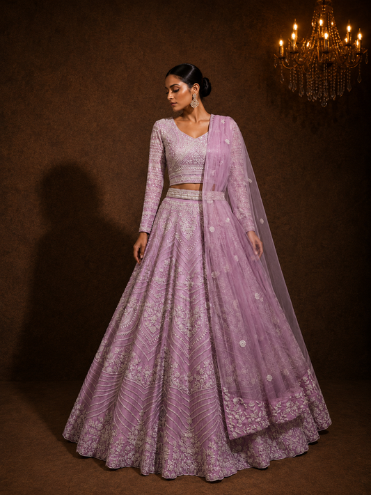 Lilac Étoile Lehenga