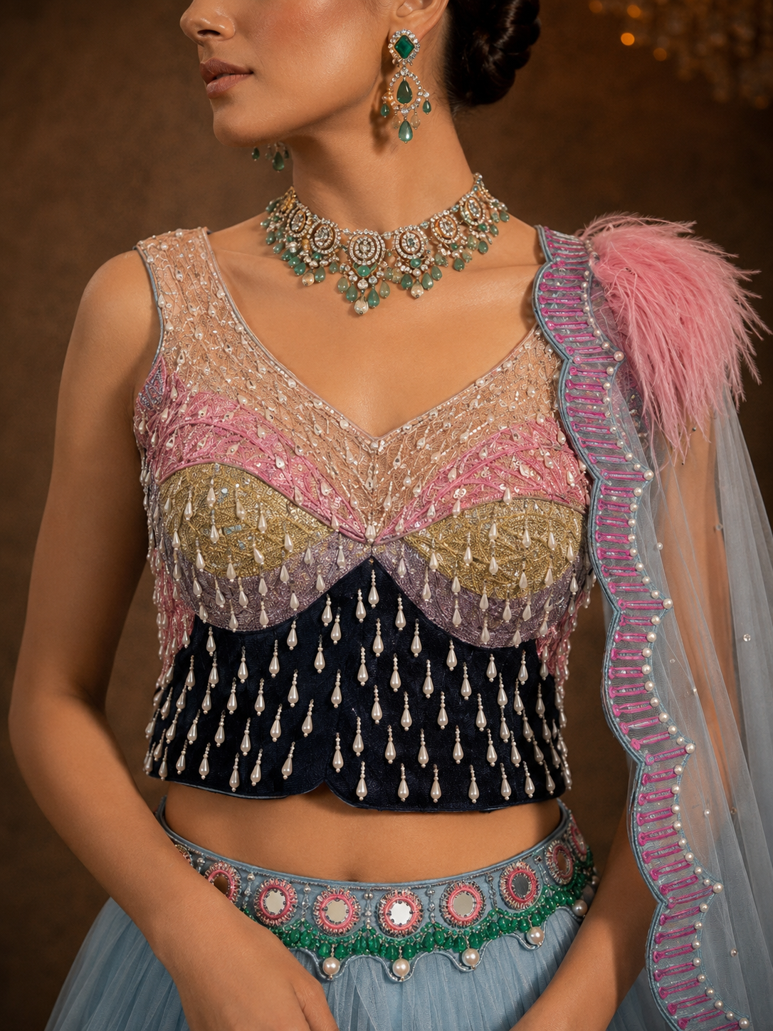 Celeste Prism Lehenga