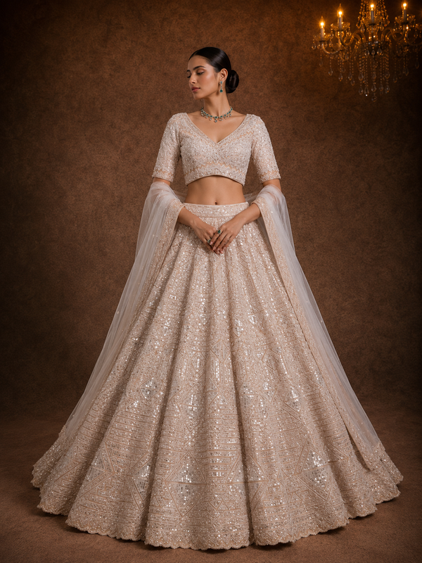Ivory Astra Lehenga
