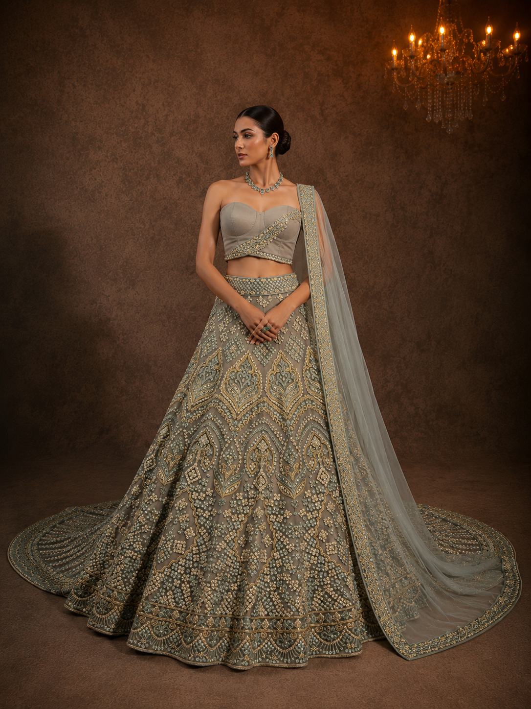 Moonstone Majesty Lehenga