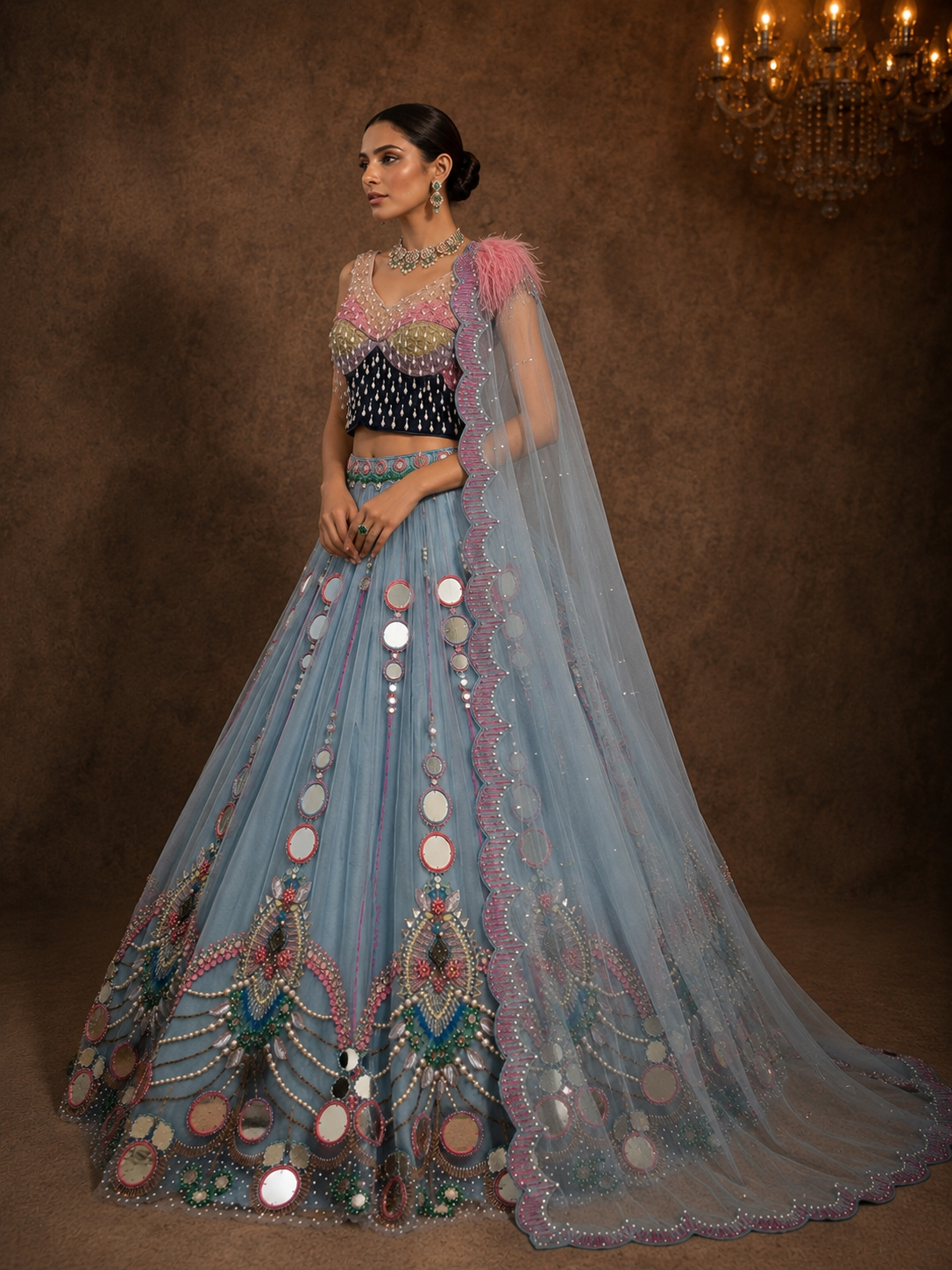 Celeste Prism Lehenga