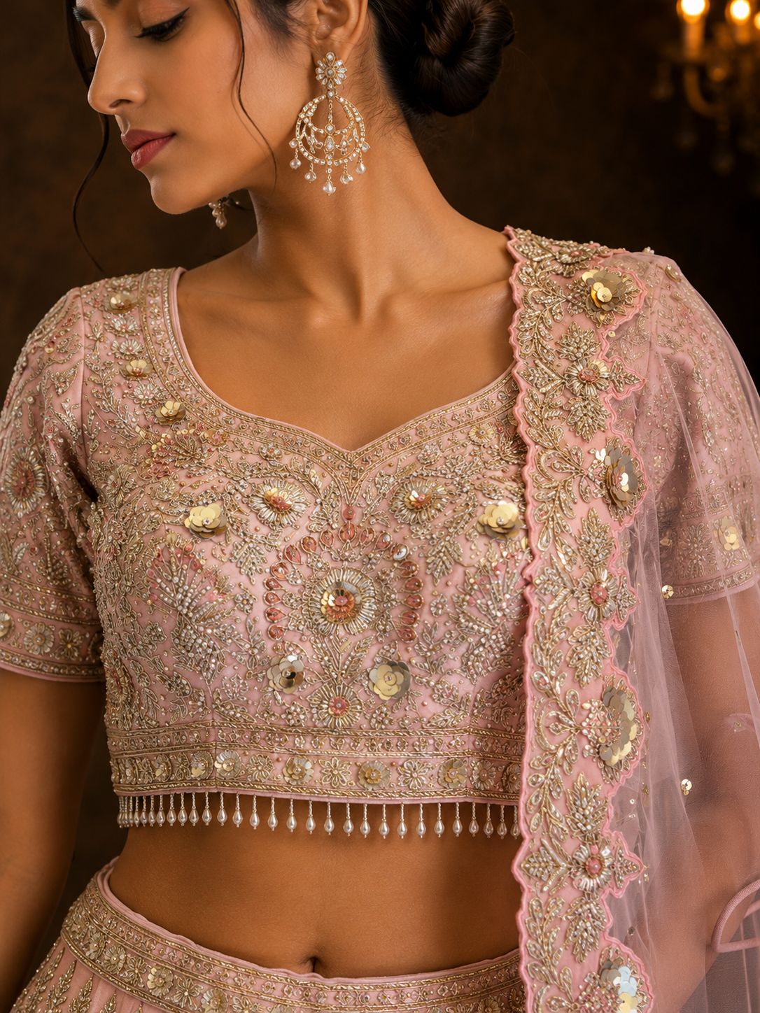 Rosé Éclat Lehenga