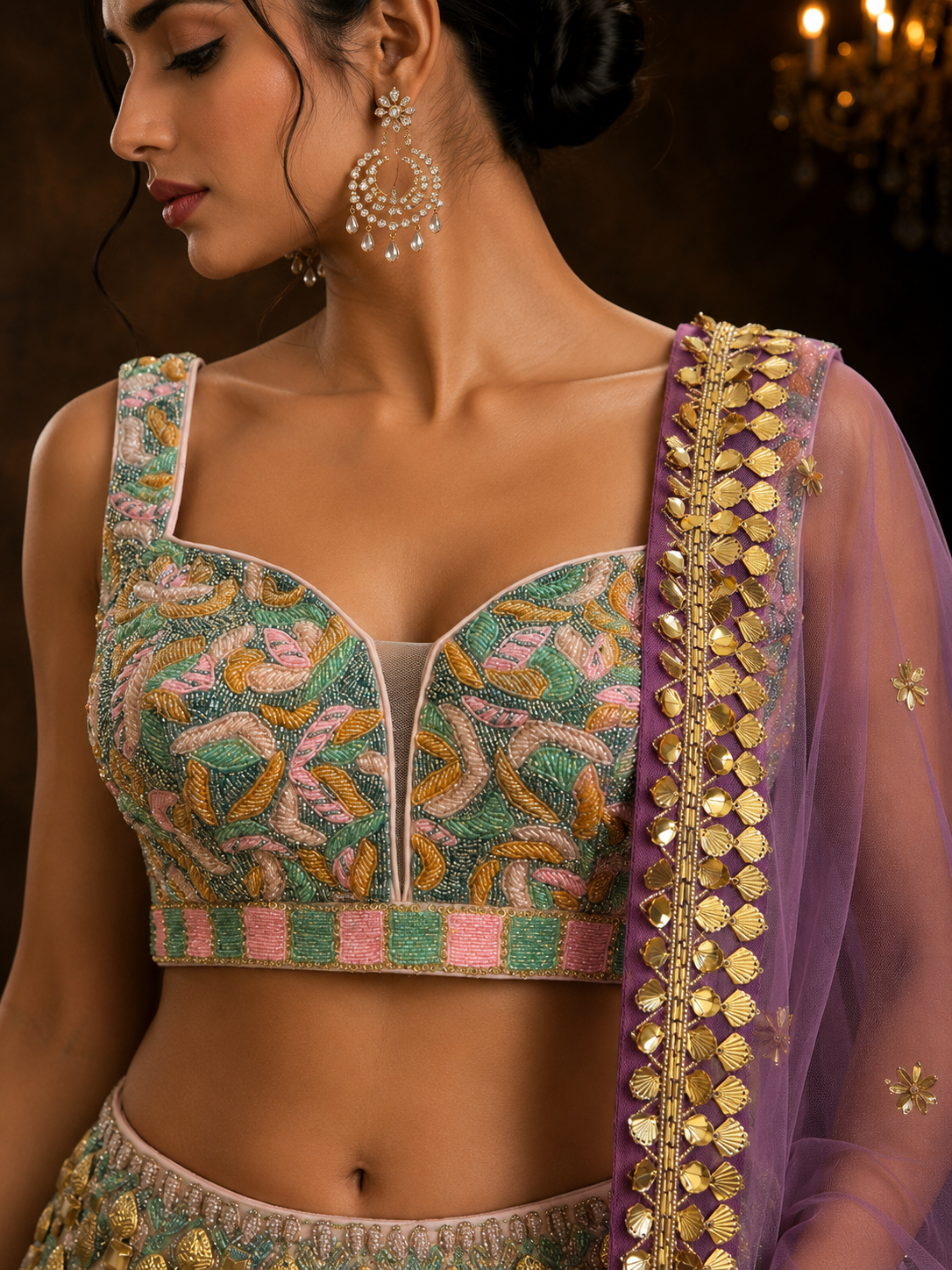 Lavender Élysée Lehenga