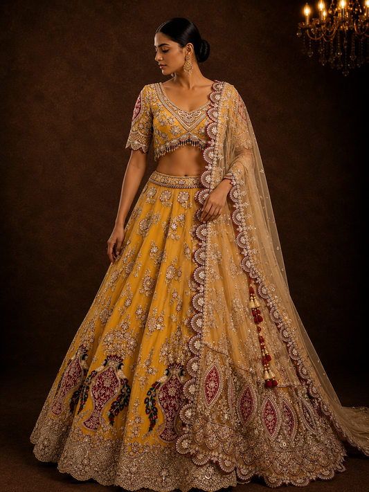 Amethyste Lavender Couture Bridal Lehenga