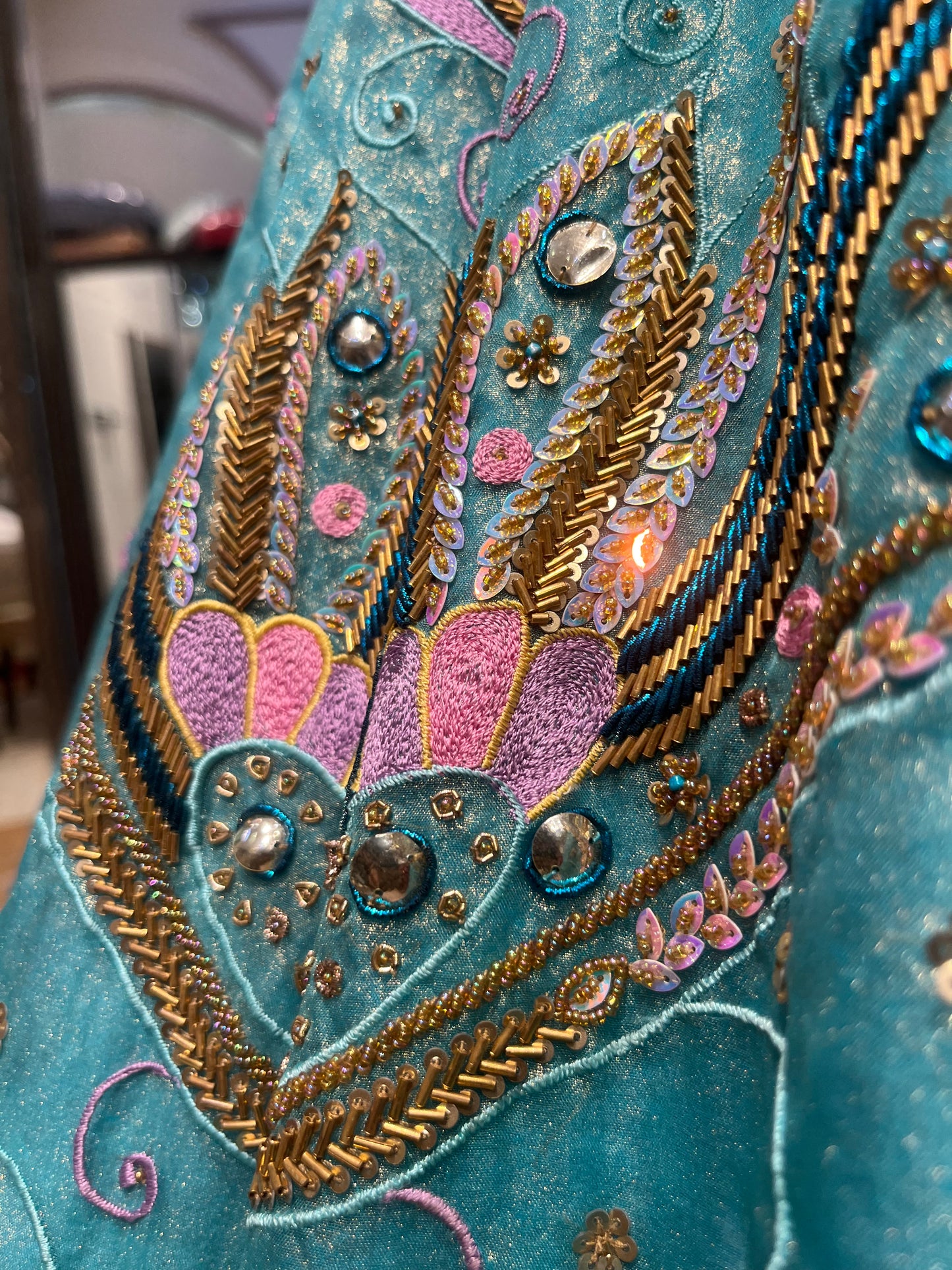 Azura Aqua Embroidered Designer Lehenga Set