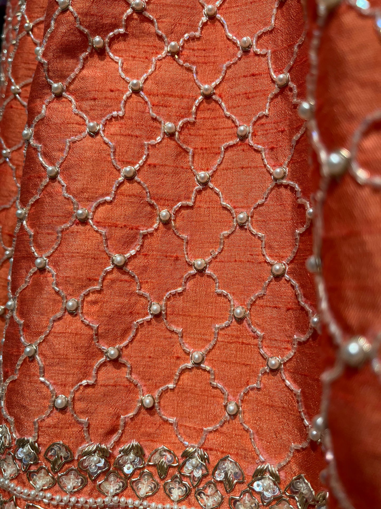 Serena Coral Crystal Embellished Bridal Lehenga