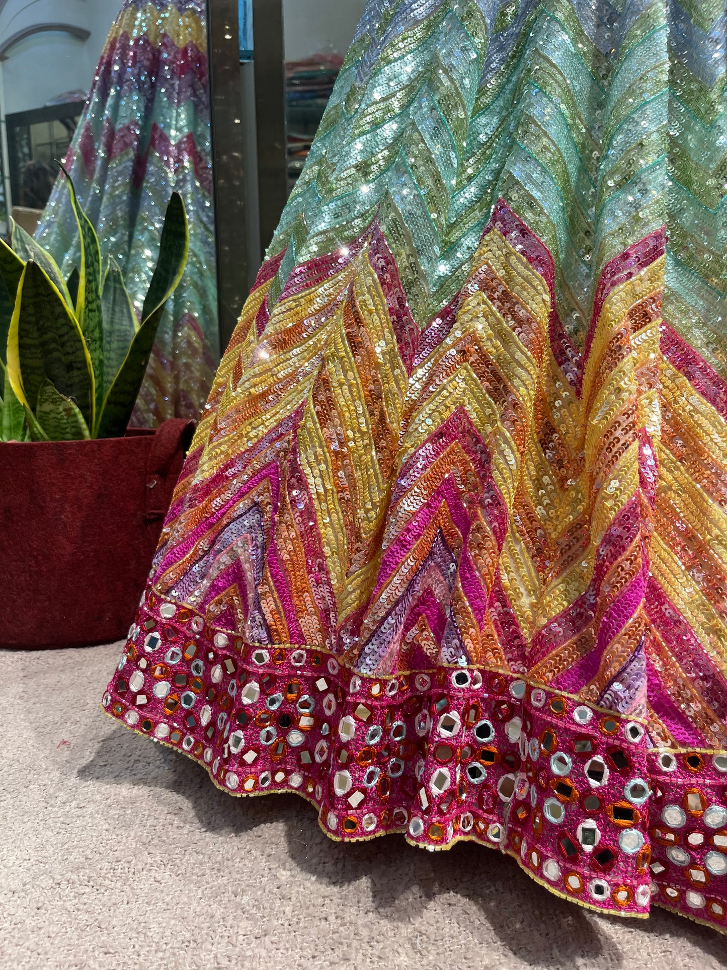 Aurora Prism Sequin Couture Lehenga