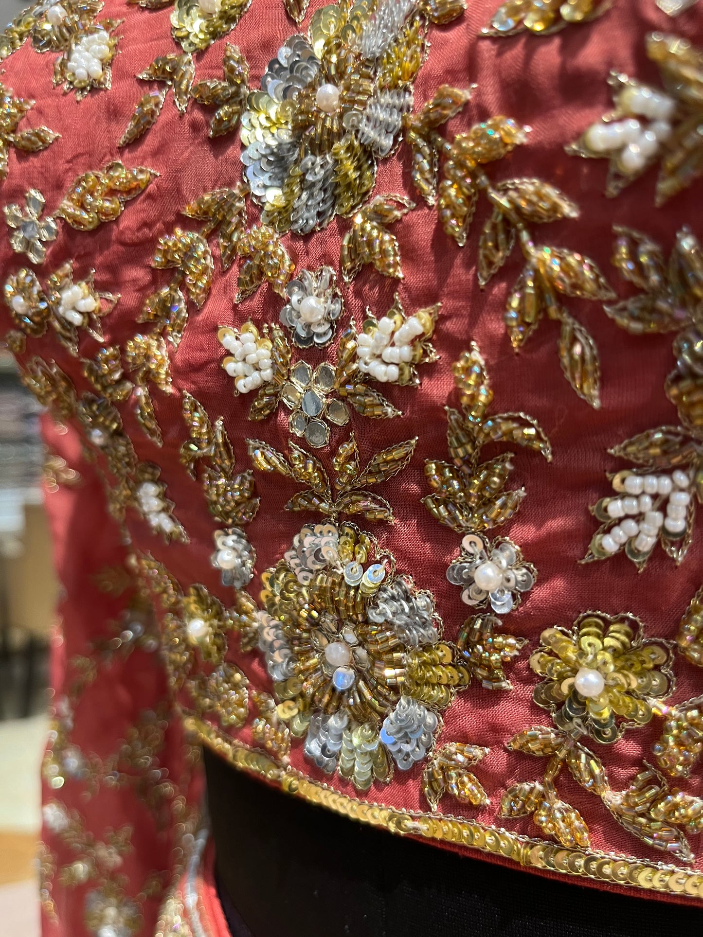 Rosabelle Rose Gold Embellished Bridal Lehenga