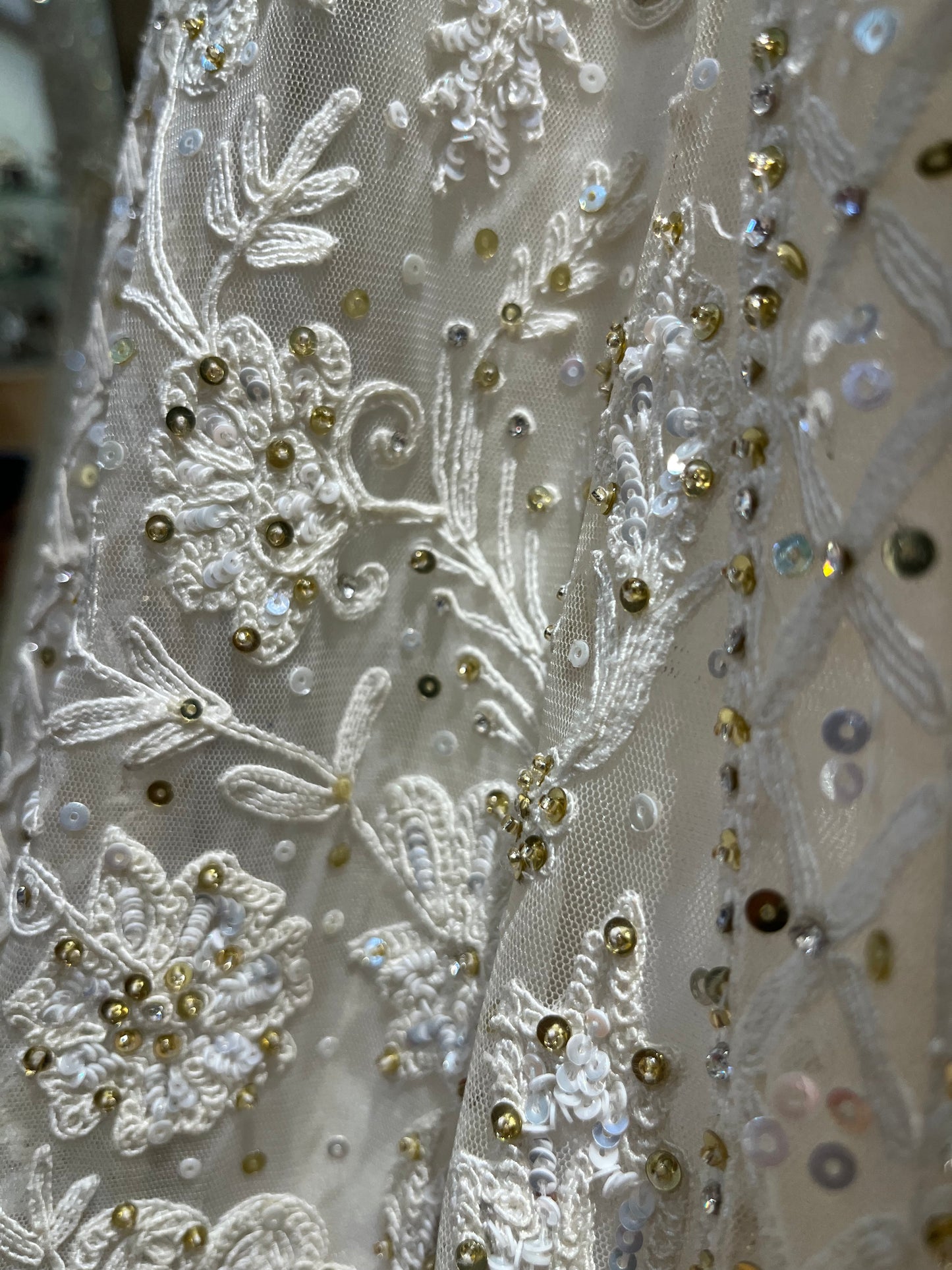 Ivory Pearl Handcrafted Bridal Lehenga Set