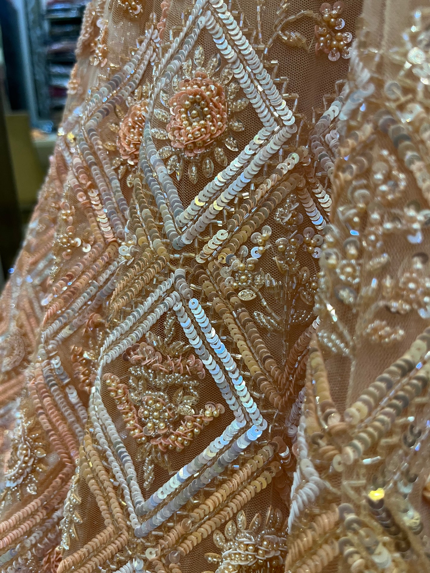 Noorie Bride Blush Champagne Handcrafted Bridal Lehenga Set