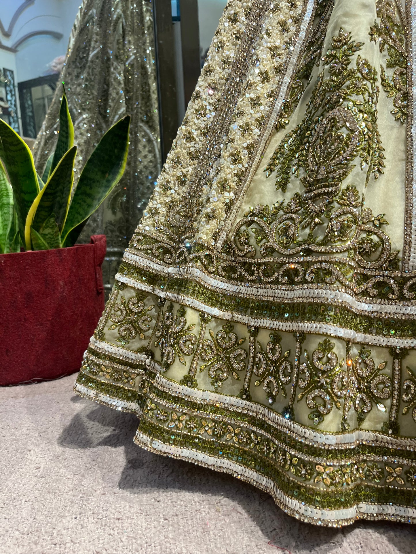 Champagne Gold Regal Bridal Lehenga Couture