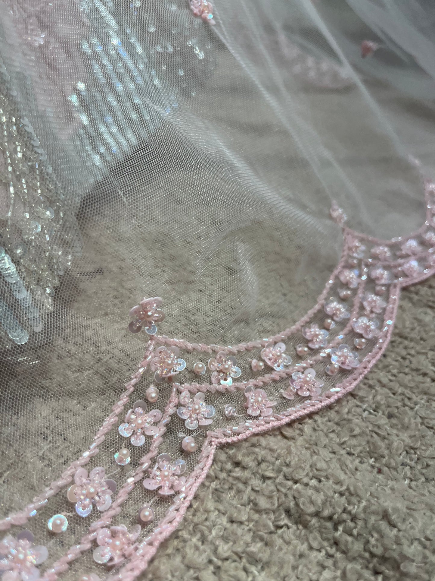 Blush Pink Crystal Embroidered Bridal Lehenga