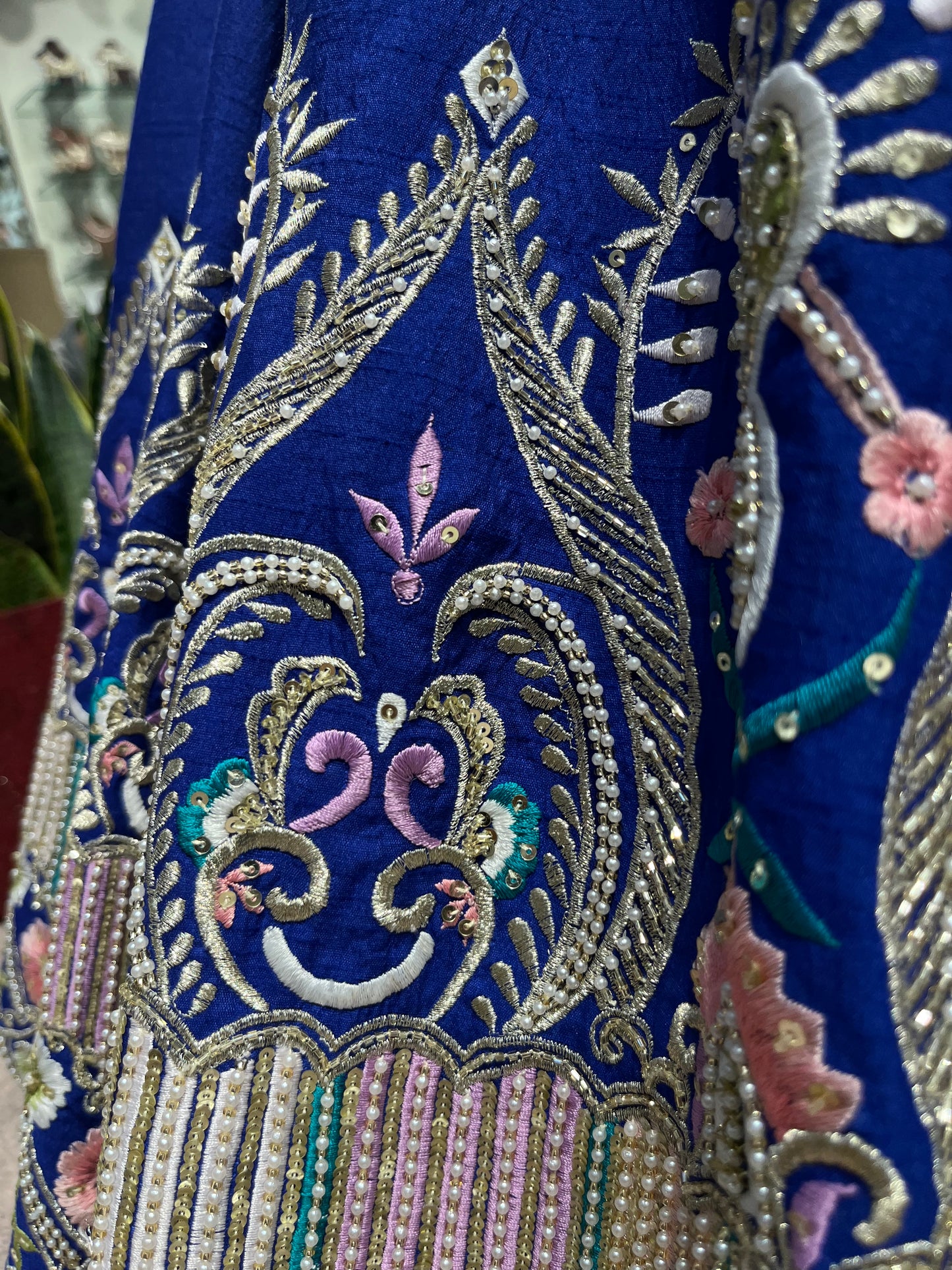 Royal Sapphire Embroidered Designer Lehenga
