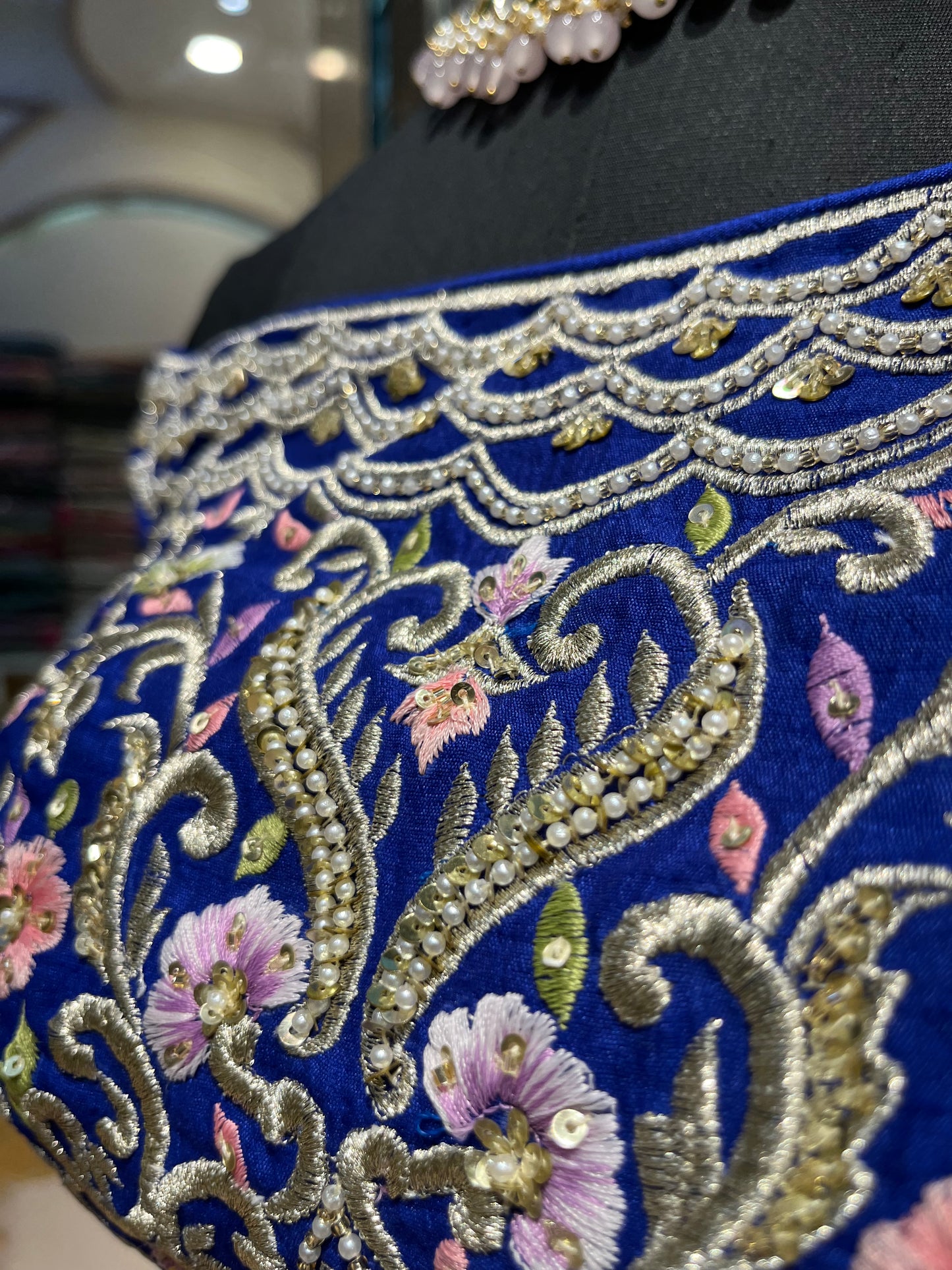 Royal Sapphire Embroidered Designer Lehenga