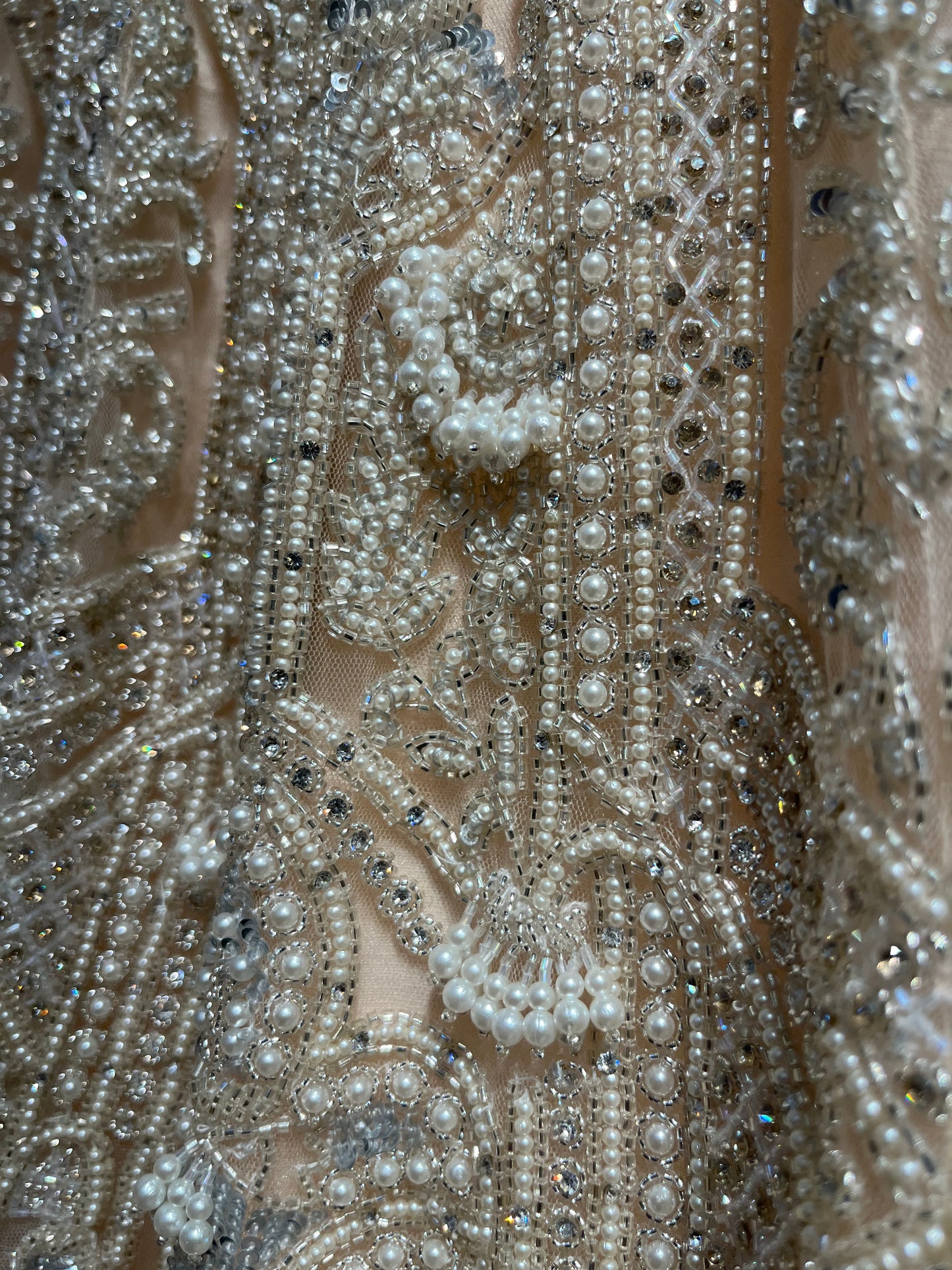 Ivory Champagne Crystal Bridal Lehenga Set