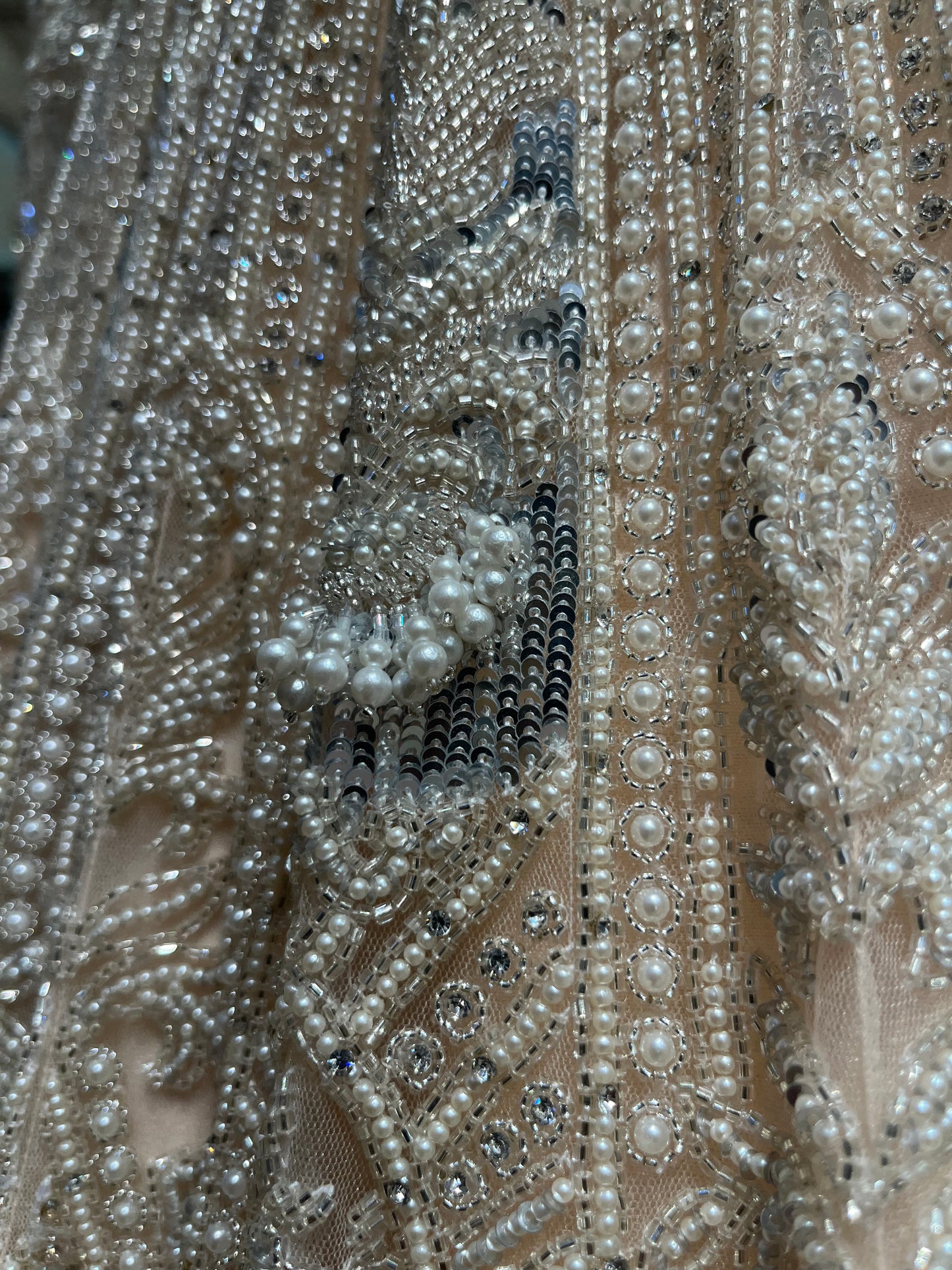Ivory Champagne Crystal Bridal Lehenga Set