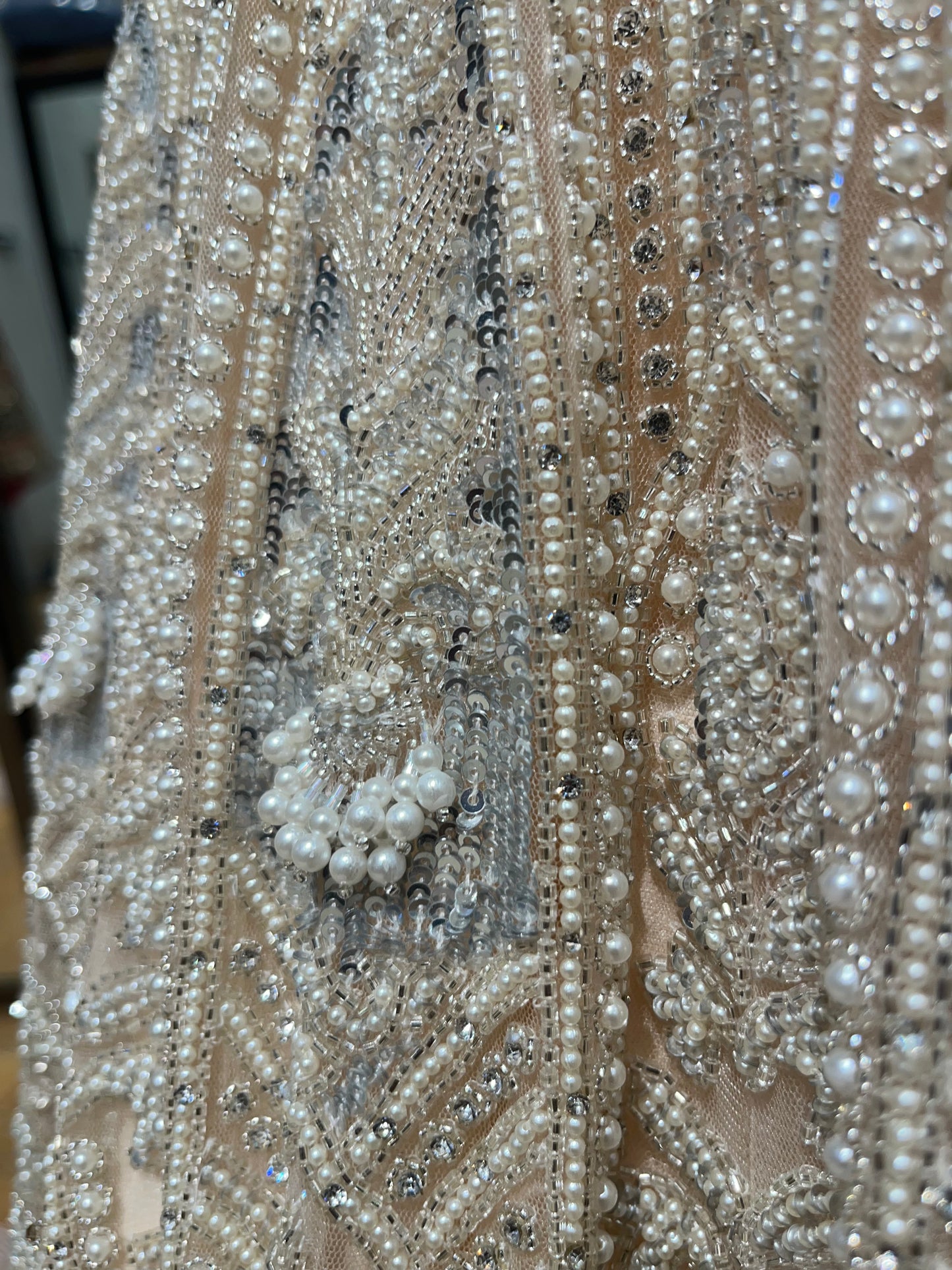 Ivory Champagne Crystal Bridal Lehenga Set
