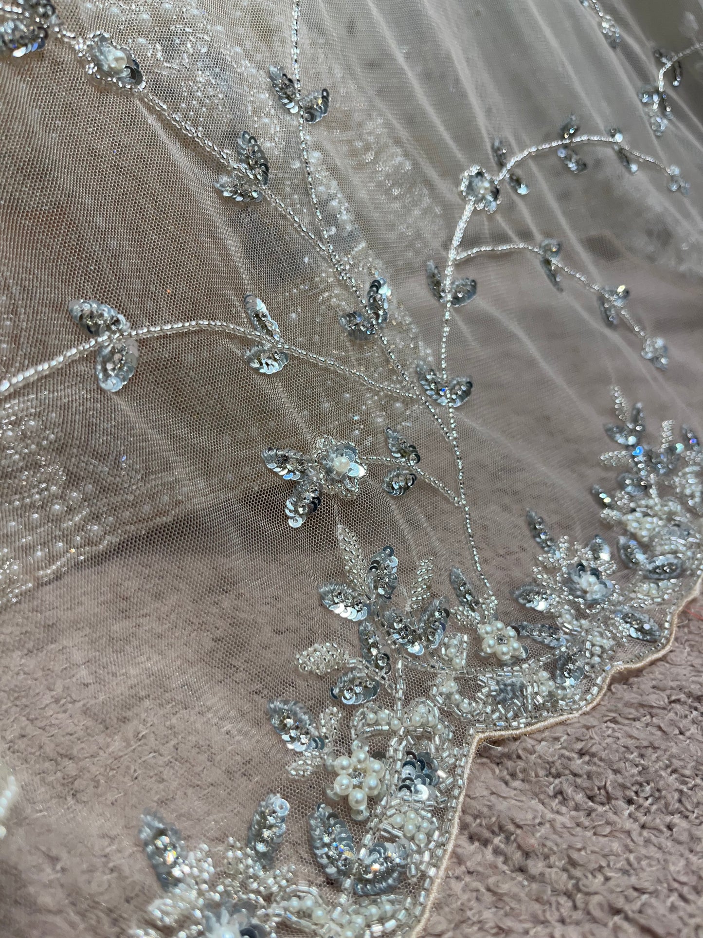 Ivory Champagne Crystal Bridal Lehenga Set
