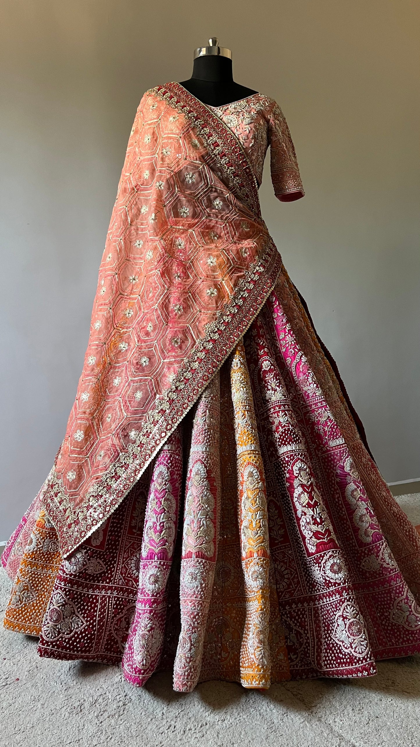 Gulnaar Heritage Panel Bridal Lehenga