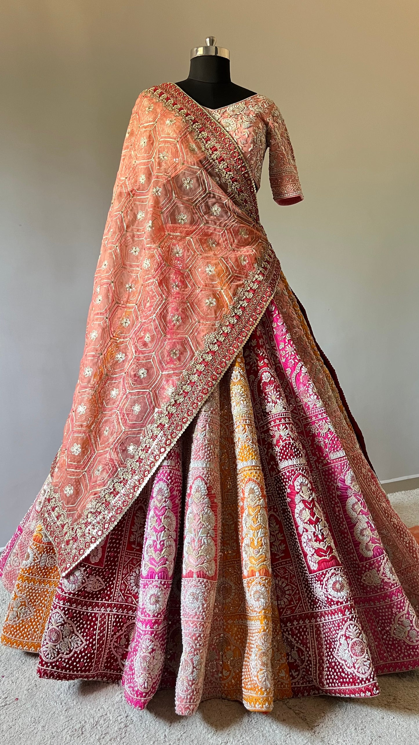 Gulnaar Heritage Panel Bridal Lehenga