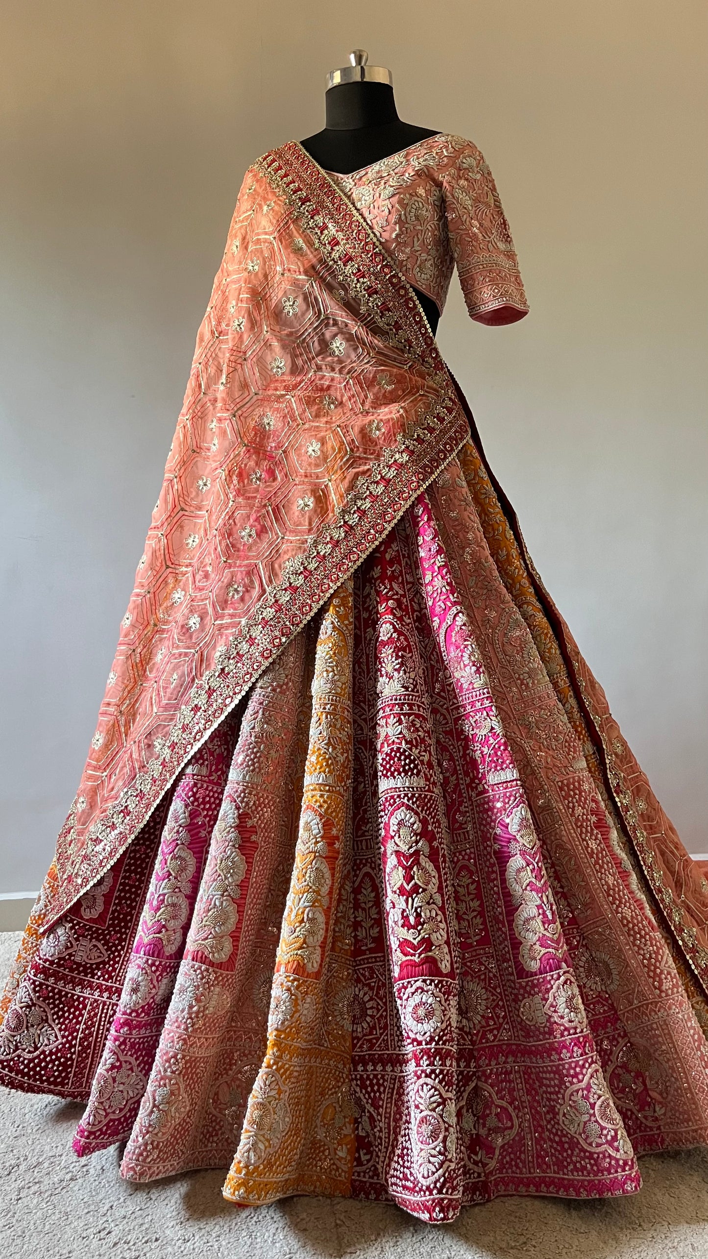 Gulnaar Heritage Panel Bridal Lehenga