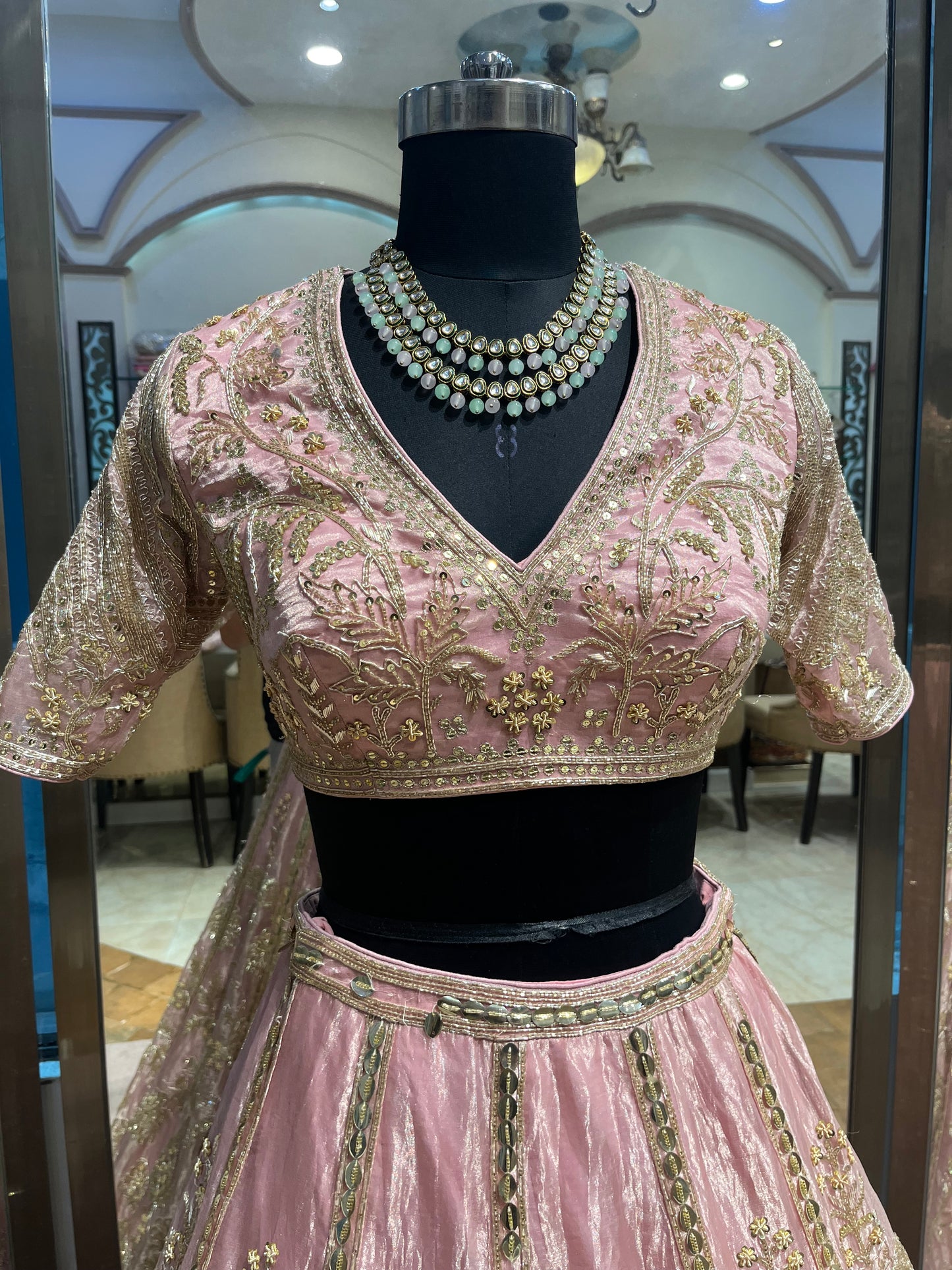 Blush Gold Heritage Bridal Lehenga