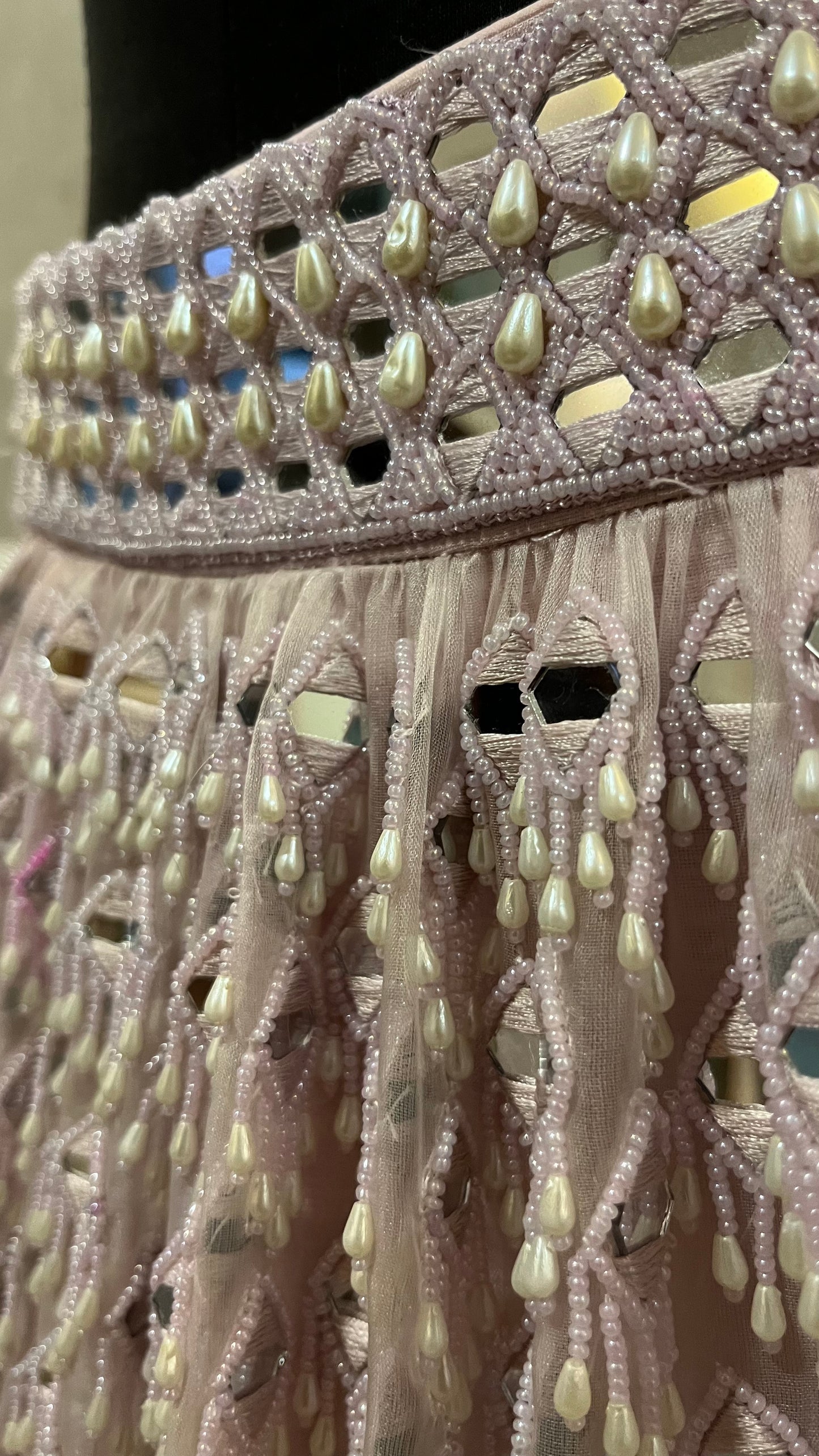Elara Blush Mirror Embellished Lehenga
