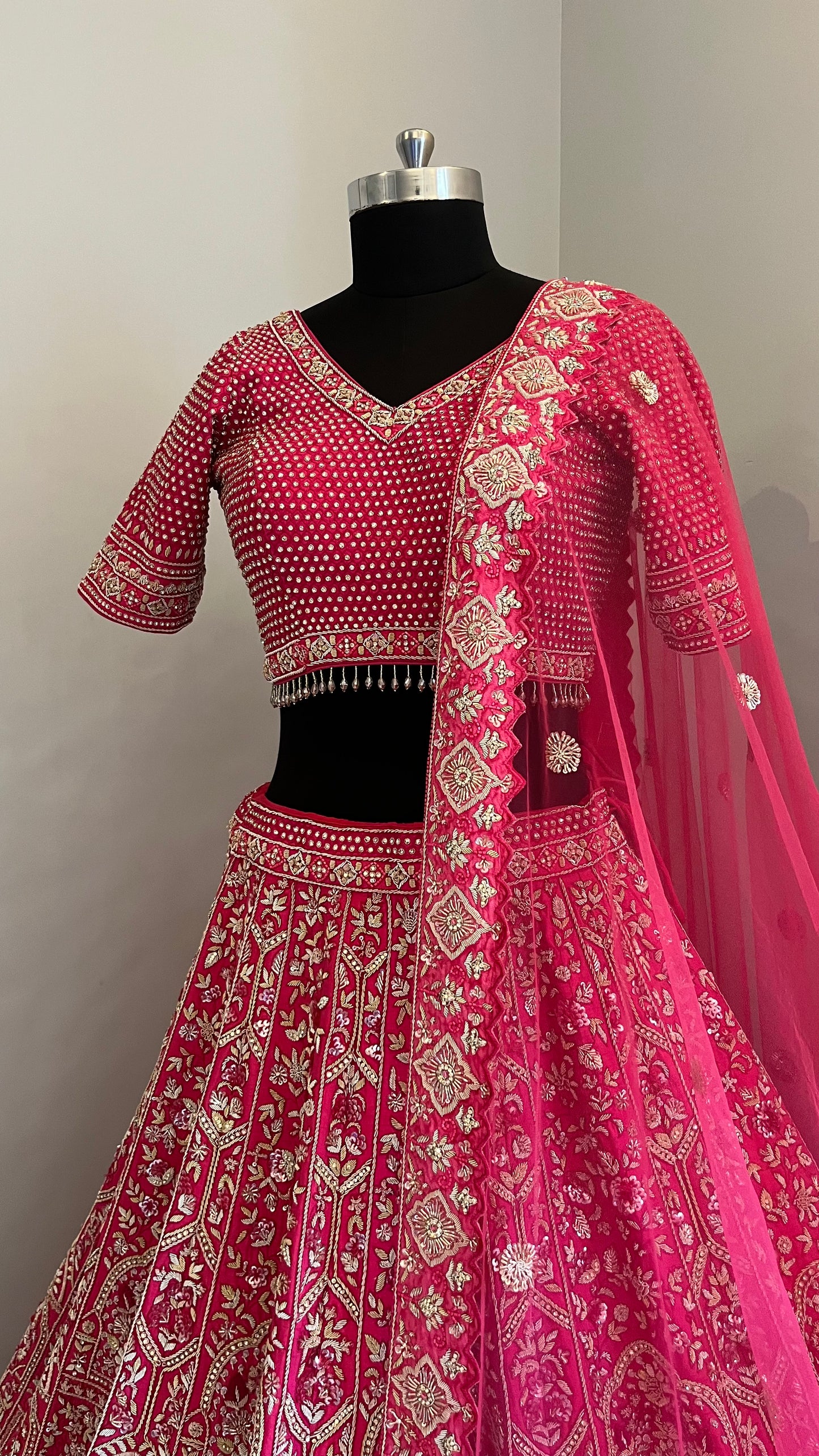 Zareen Rouge Handcrafted Bridal Lehenga Set