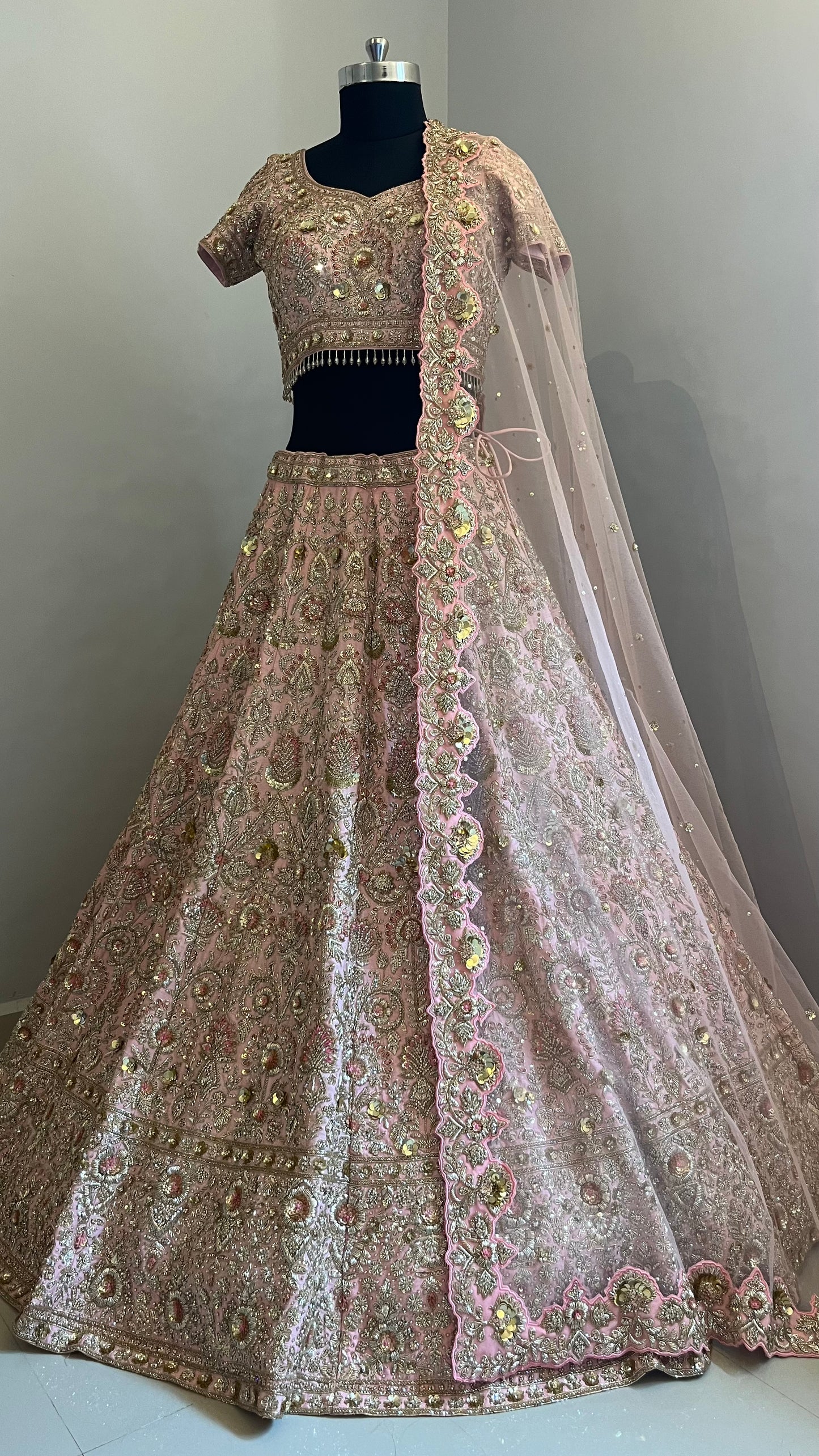 Rosé Éclat Handcrafted Bridal Lehenga