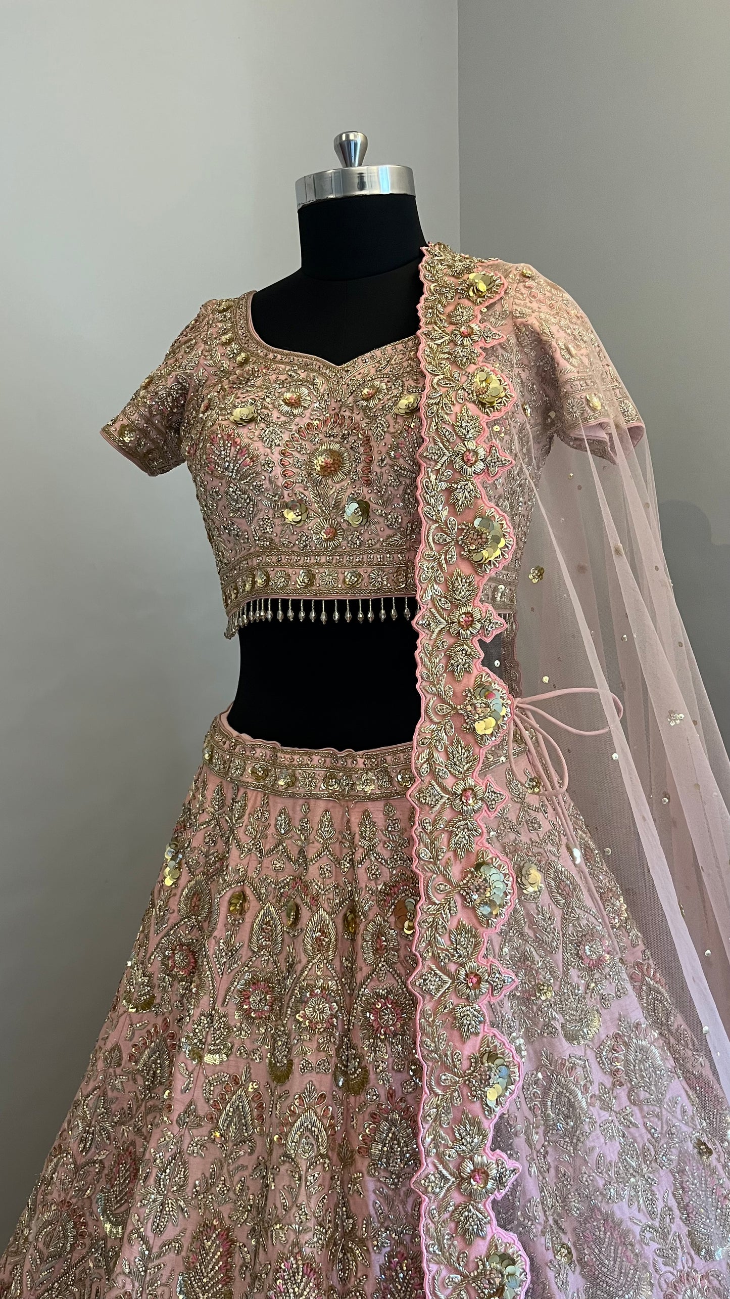 Rosé Éclat Handcrafted Bridal Lehenga