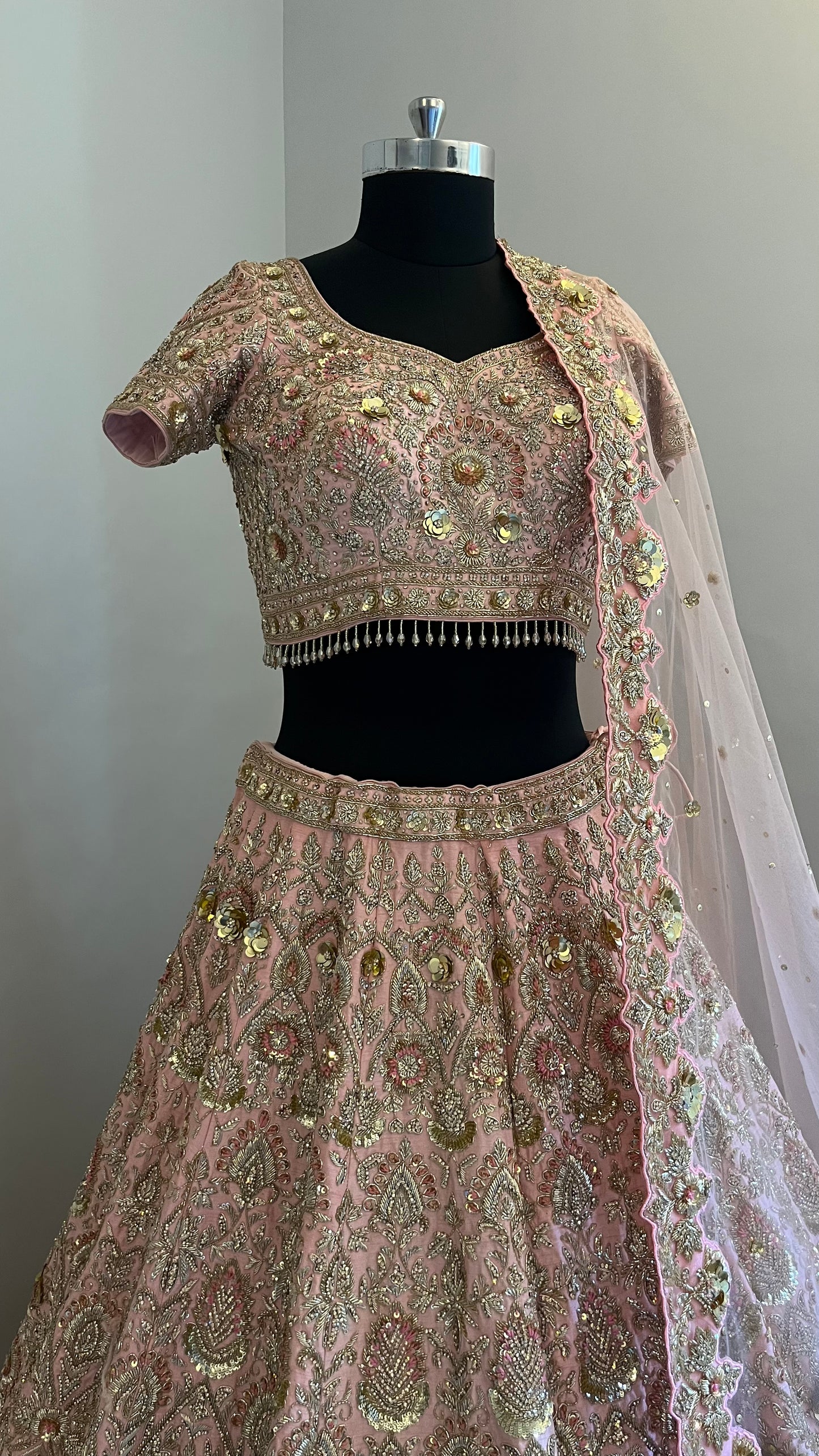Rosé Éclat Handcrafted Bridal Lehenga