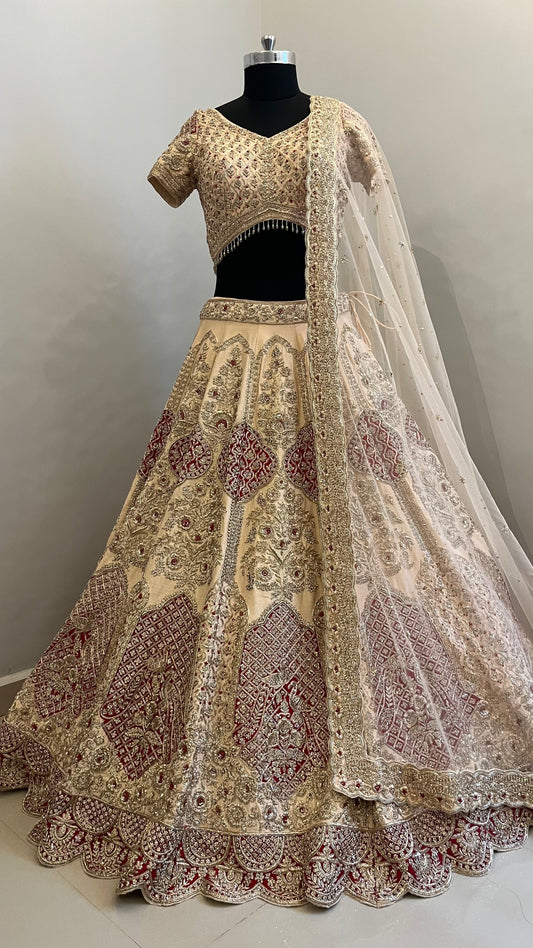 Ivory Royale Zardozi Bridal Lehenga